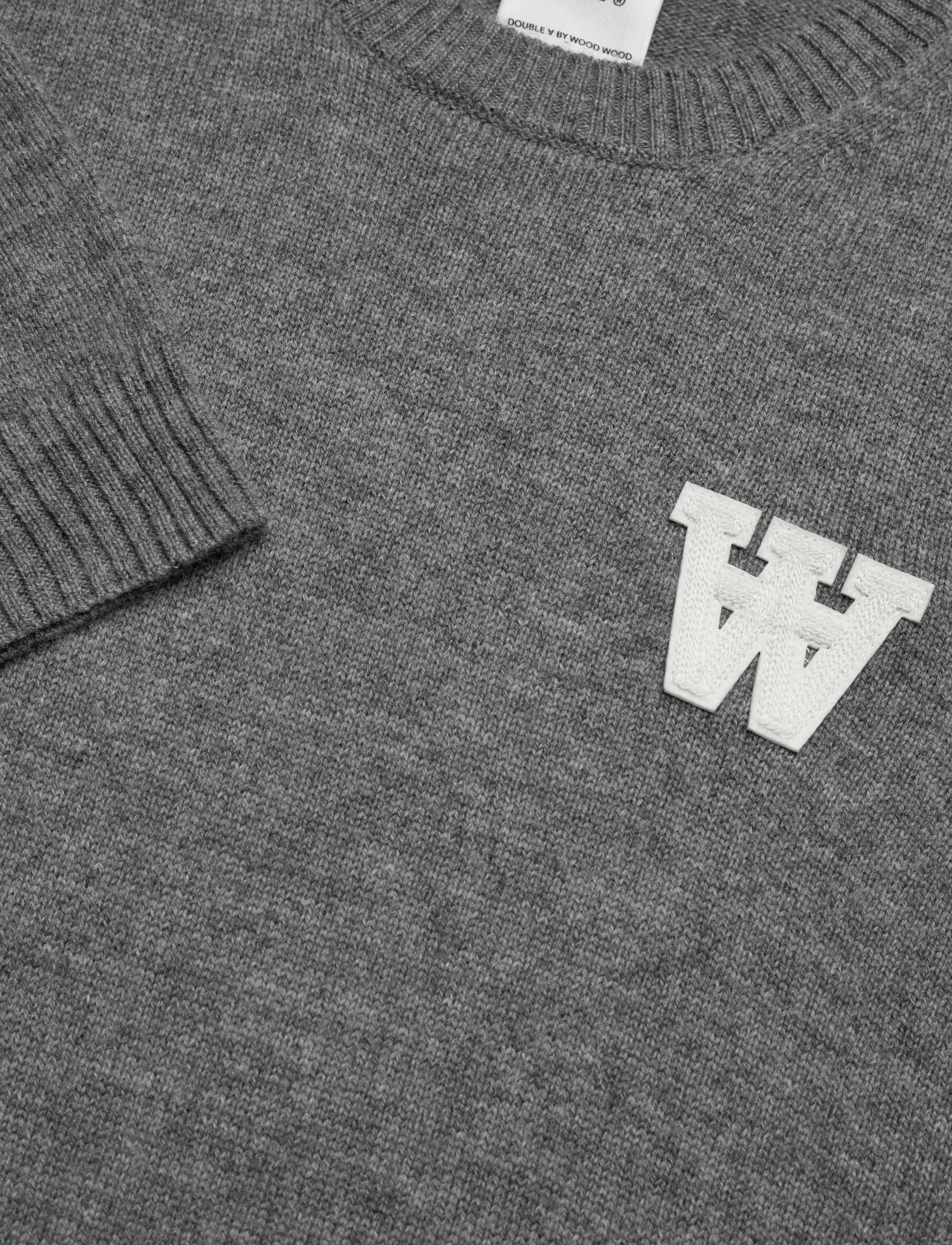 WOOD WOOD - WWTay L - rund hals - light melange grey - 5