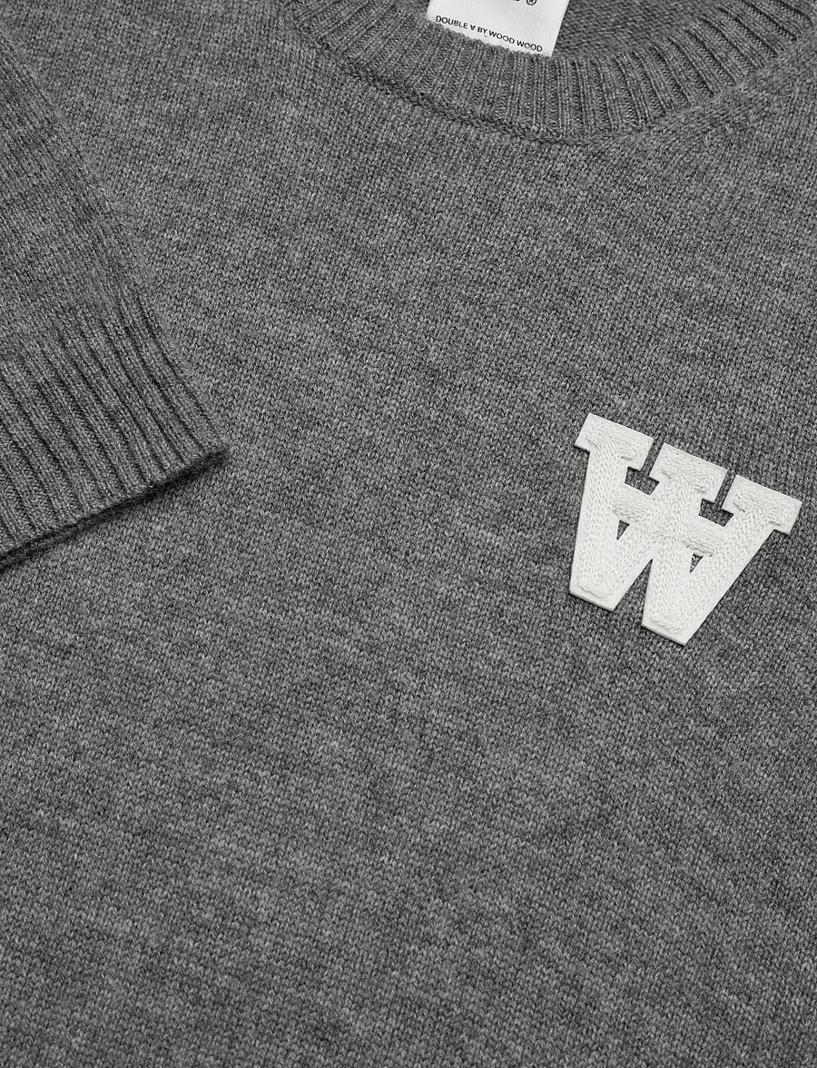 WOOD WOOD - WWTay L - round necks - light melange grey - 5