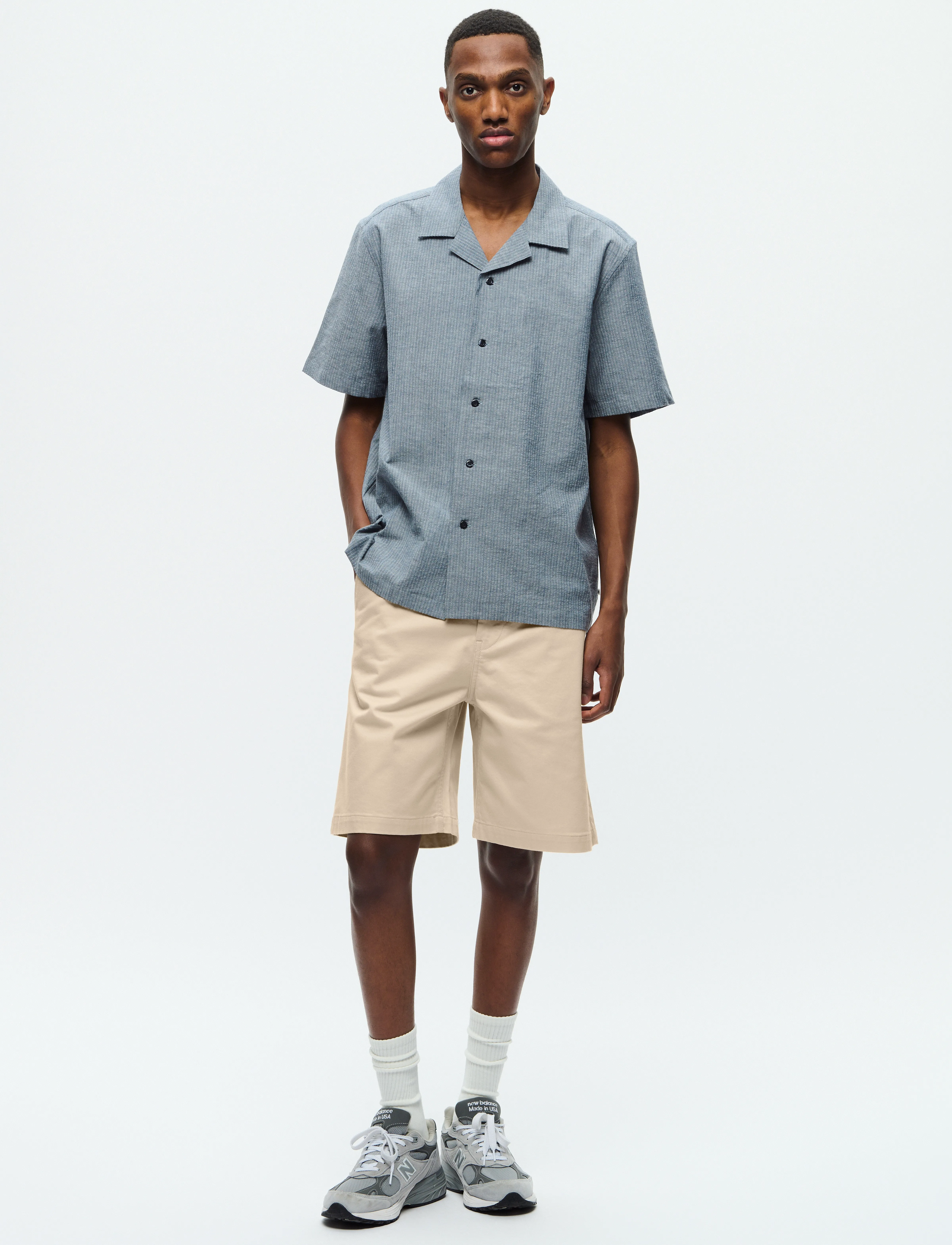 WOOD WOOD WWfallon Short - Shoppa efter stil - FOG / beige