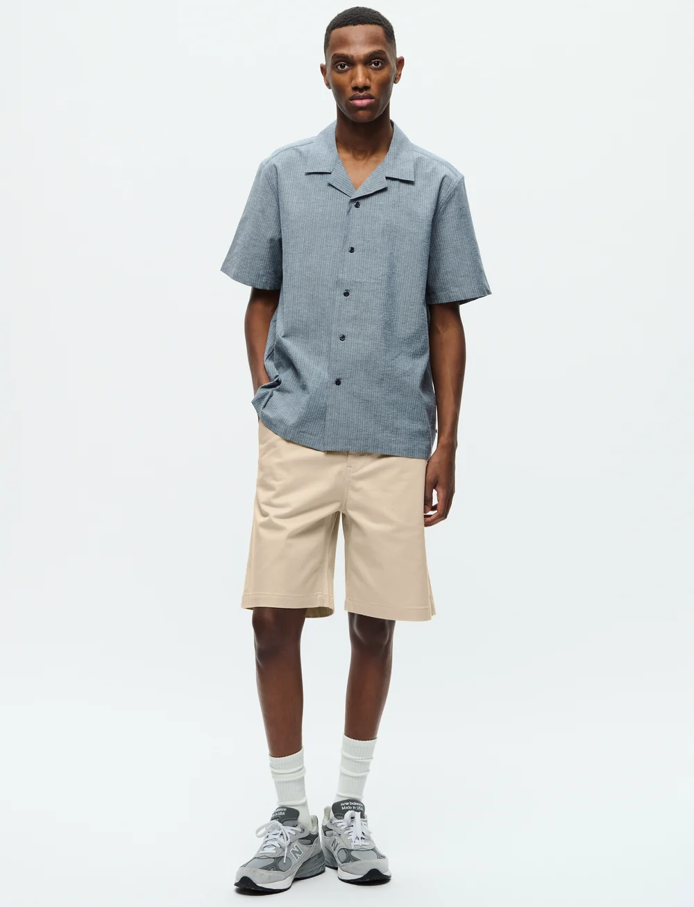 WOOD WOOD - WWfallon Short - casual shorts - fog - 0