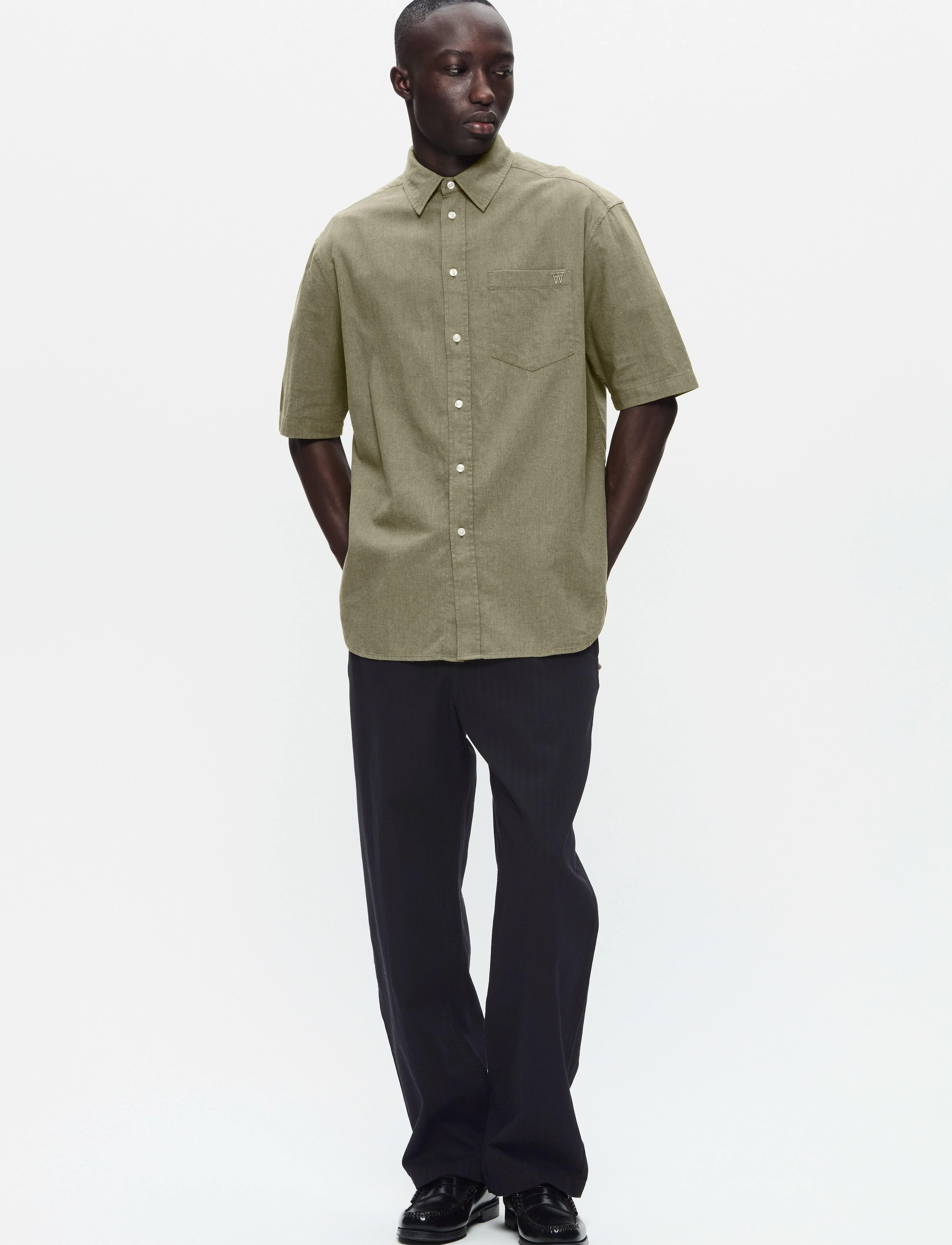WOOD WOOD - WWaaron SS - dusty olive - 2