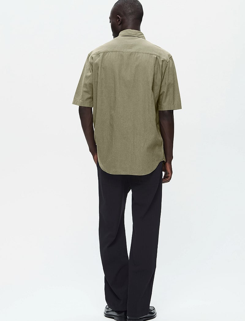 WOOD WOOD - WWaaron SS - hørskjorter - dusty olive - 3