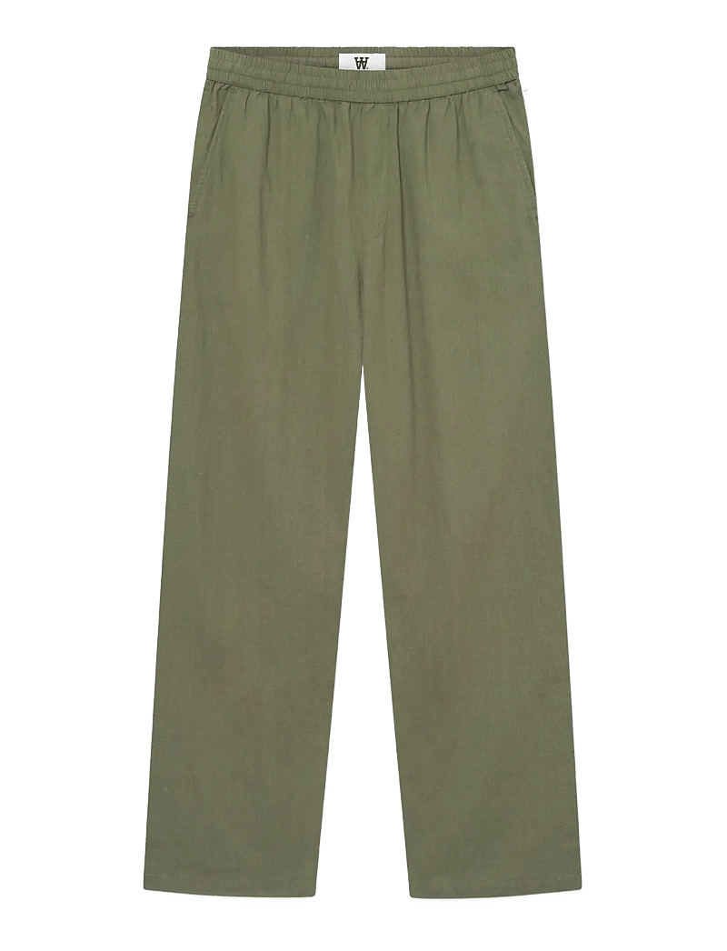 WOOD WOOD - WWenoch Pant - linased püksid - dusty olive - 1