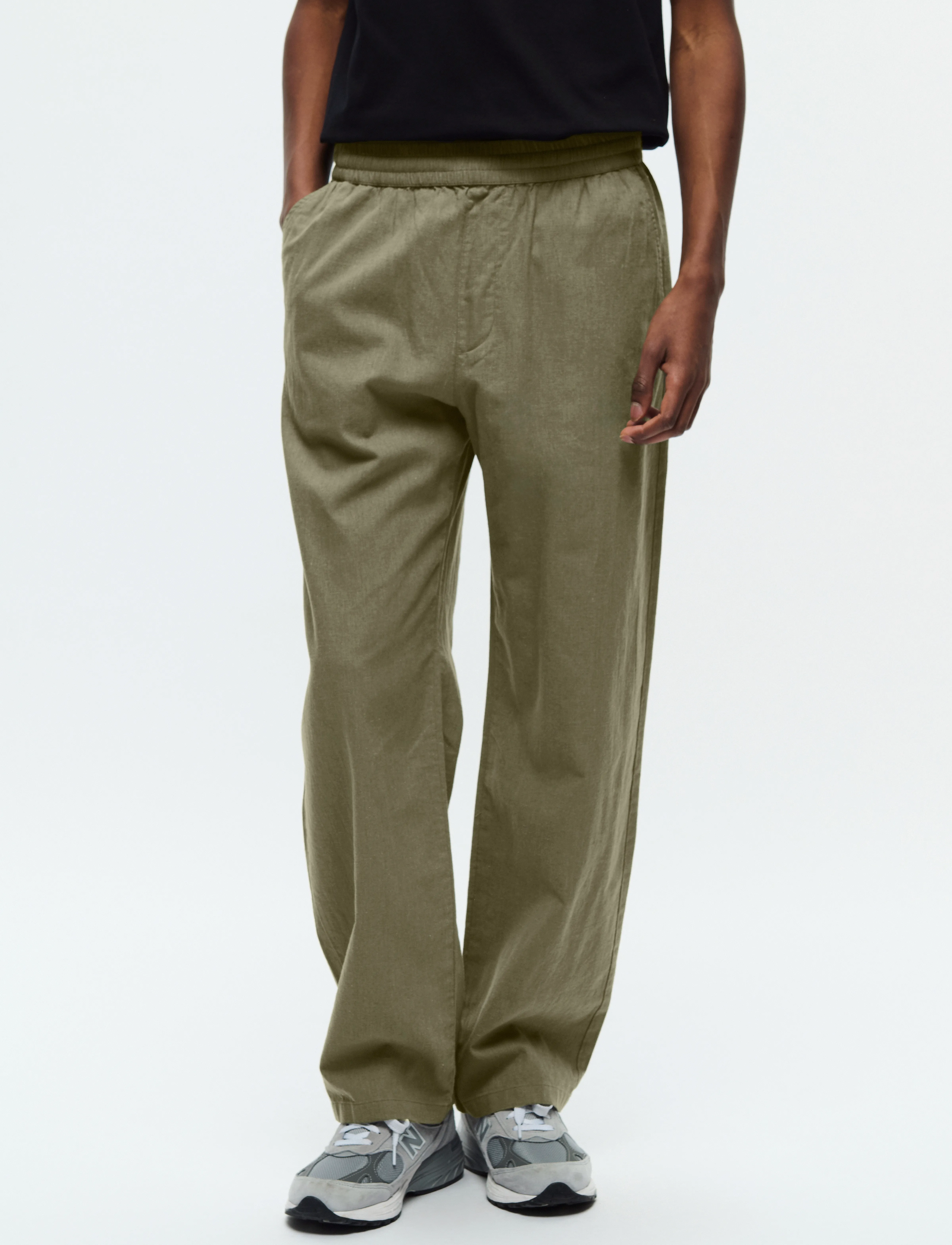 WOOD WOOD - WWenoch Pant - leinenhosen - dusty olive - 4