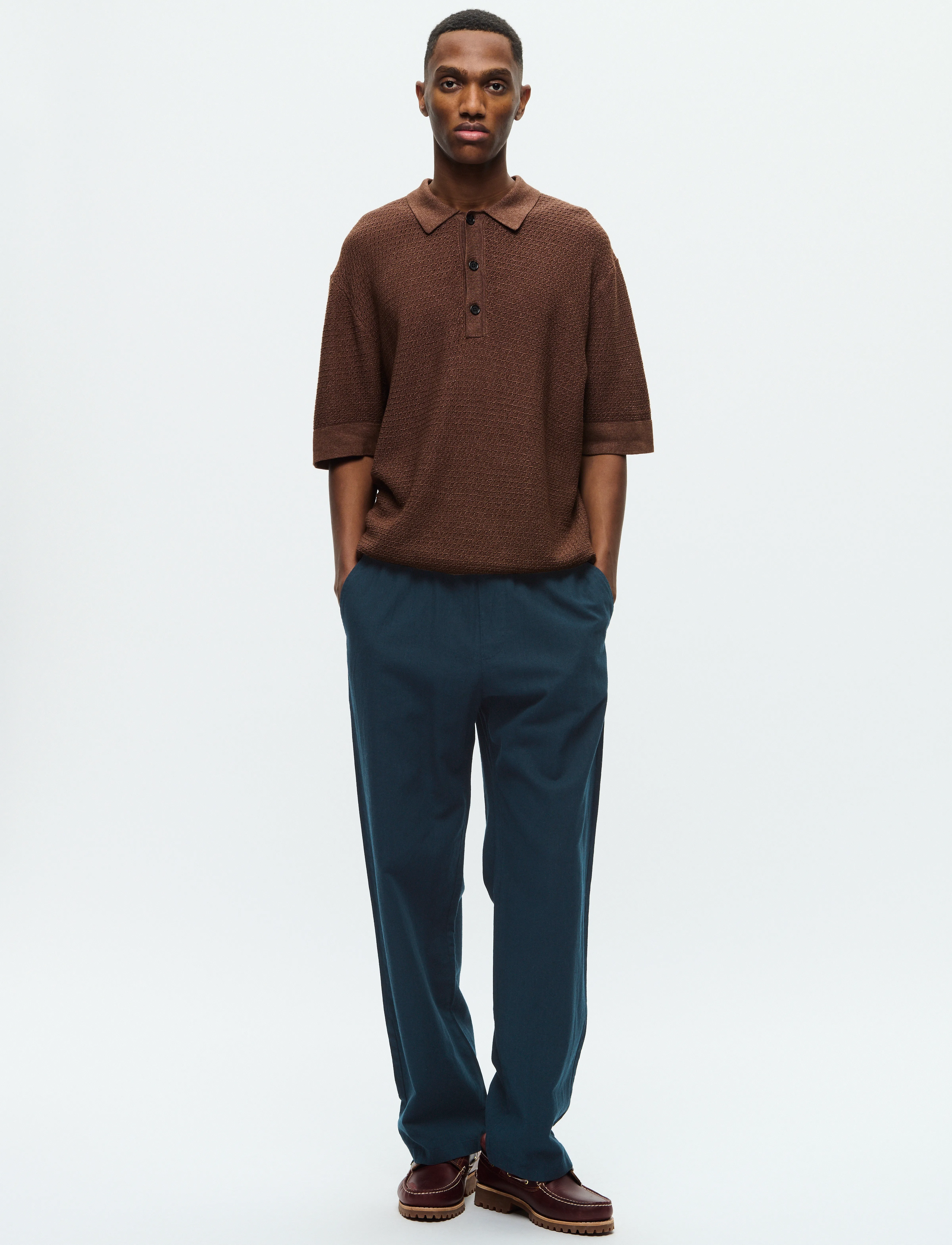 WOOD WOOD Wwenoch Pant, M x 32, Navy, Bukser > Afslappet, Herre