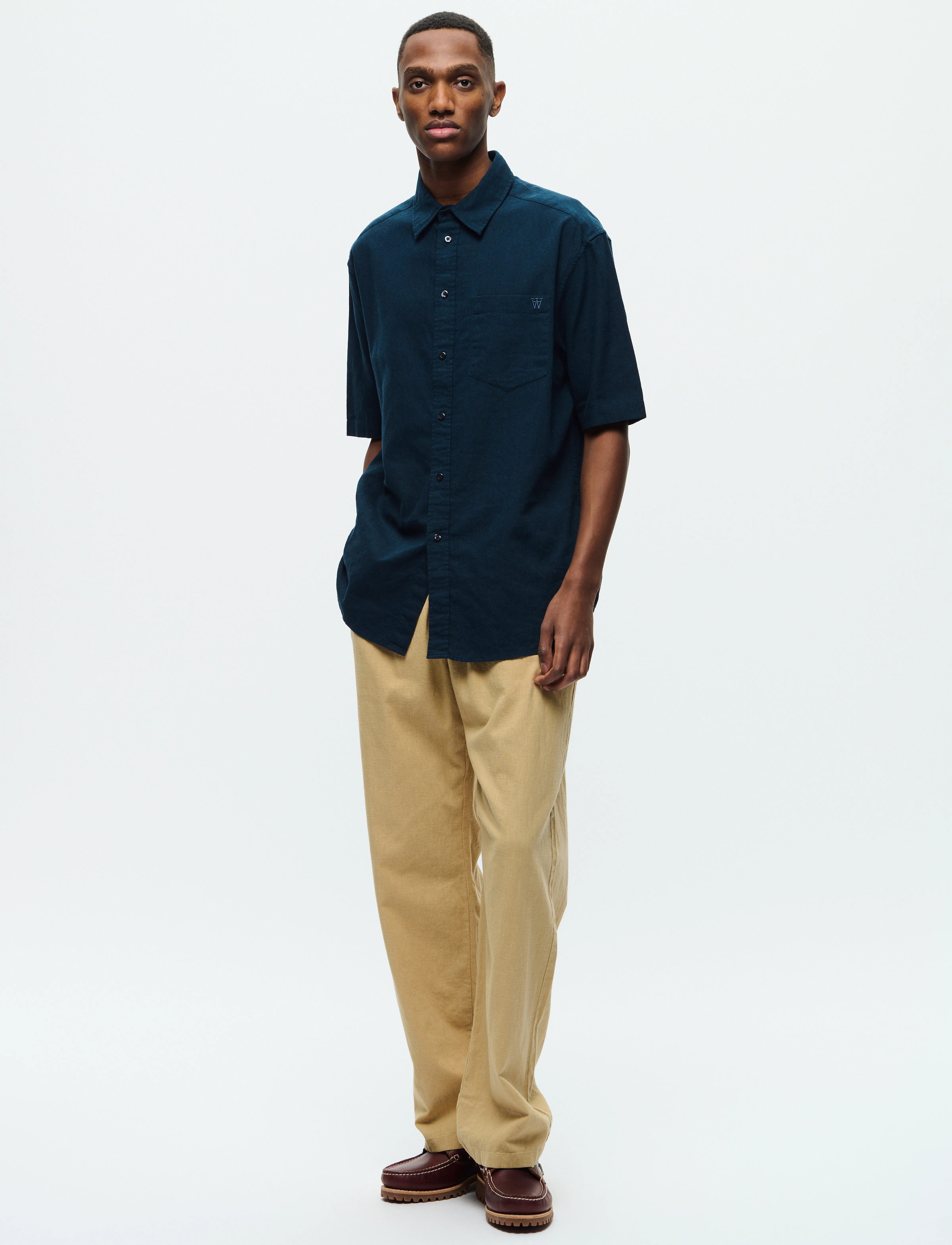 WOOD WOOD - WWenoch Pant - linen trousers - starfish - 2