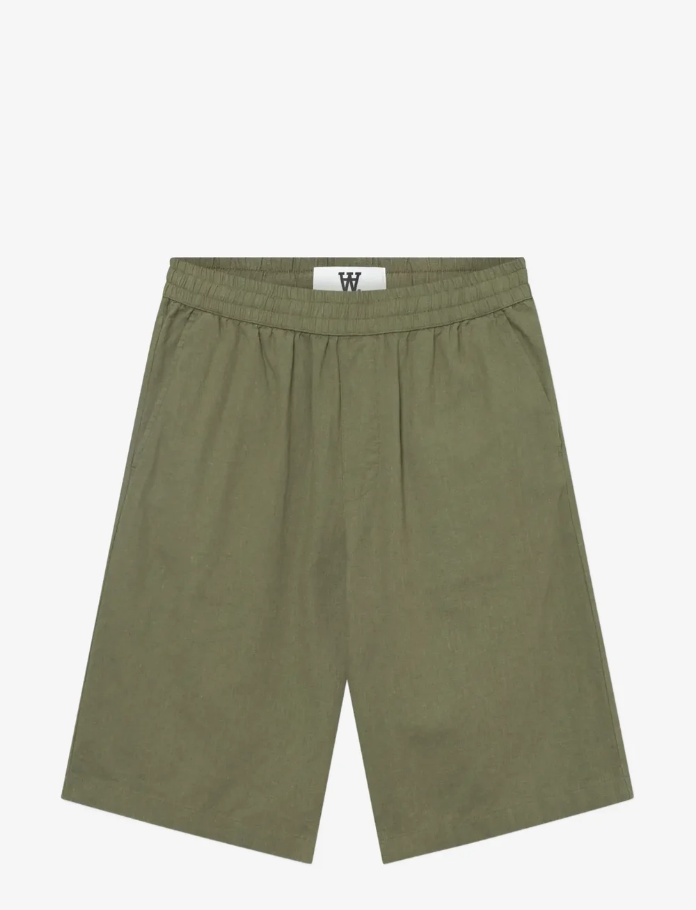 WOOD WOOD - WWenoch Short - hørshorts - dusty olive - 1