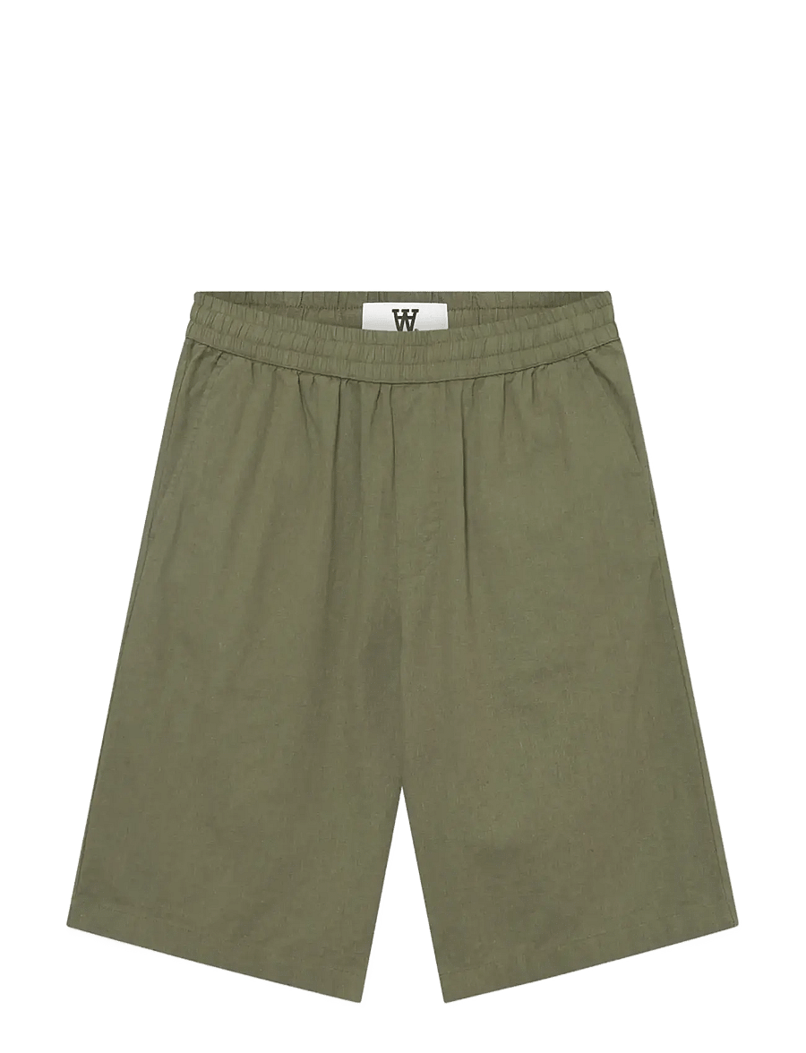 WOOD WOOD - WWenoch Short - hørshorts - dusty olive - 1