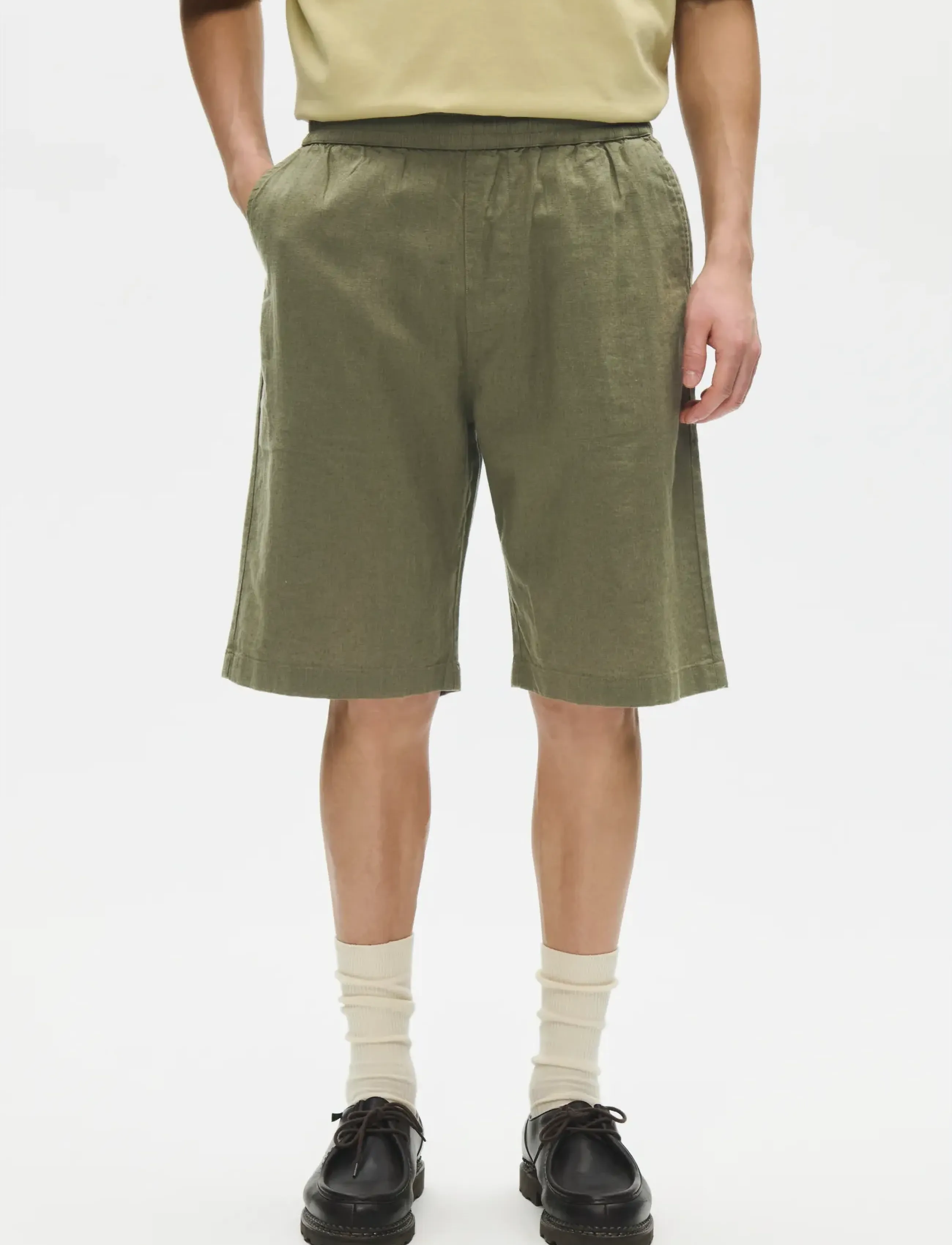 WOOD WOOD WWenoch Short - Lühikesed püksid - DUSTY OLIVE / green