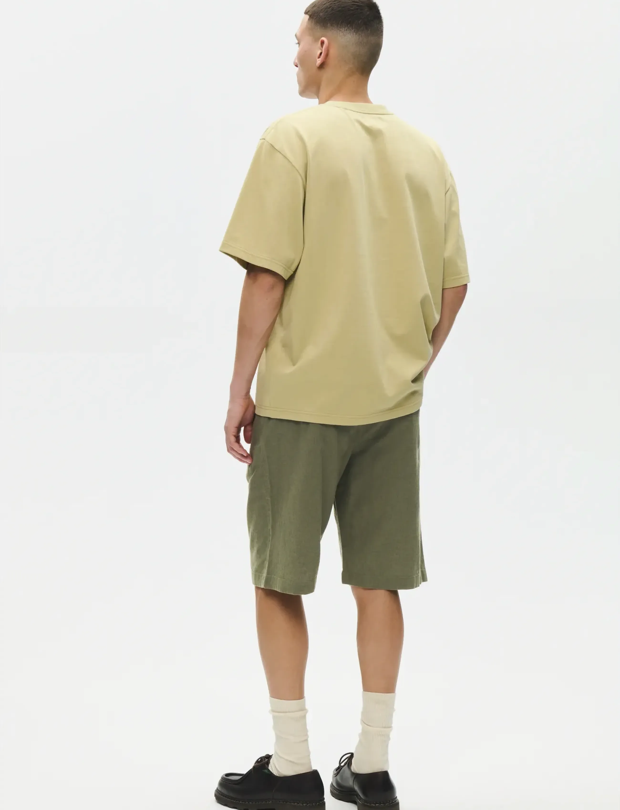 WOOD WOOD - WWenoch Short - leinen-shorts - dusty olive - 3