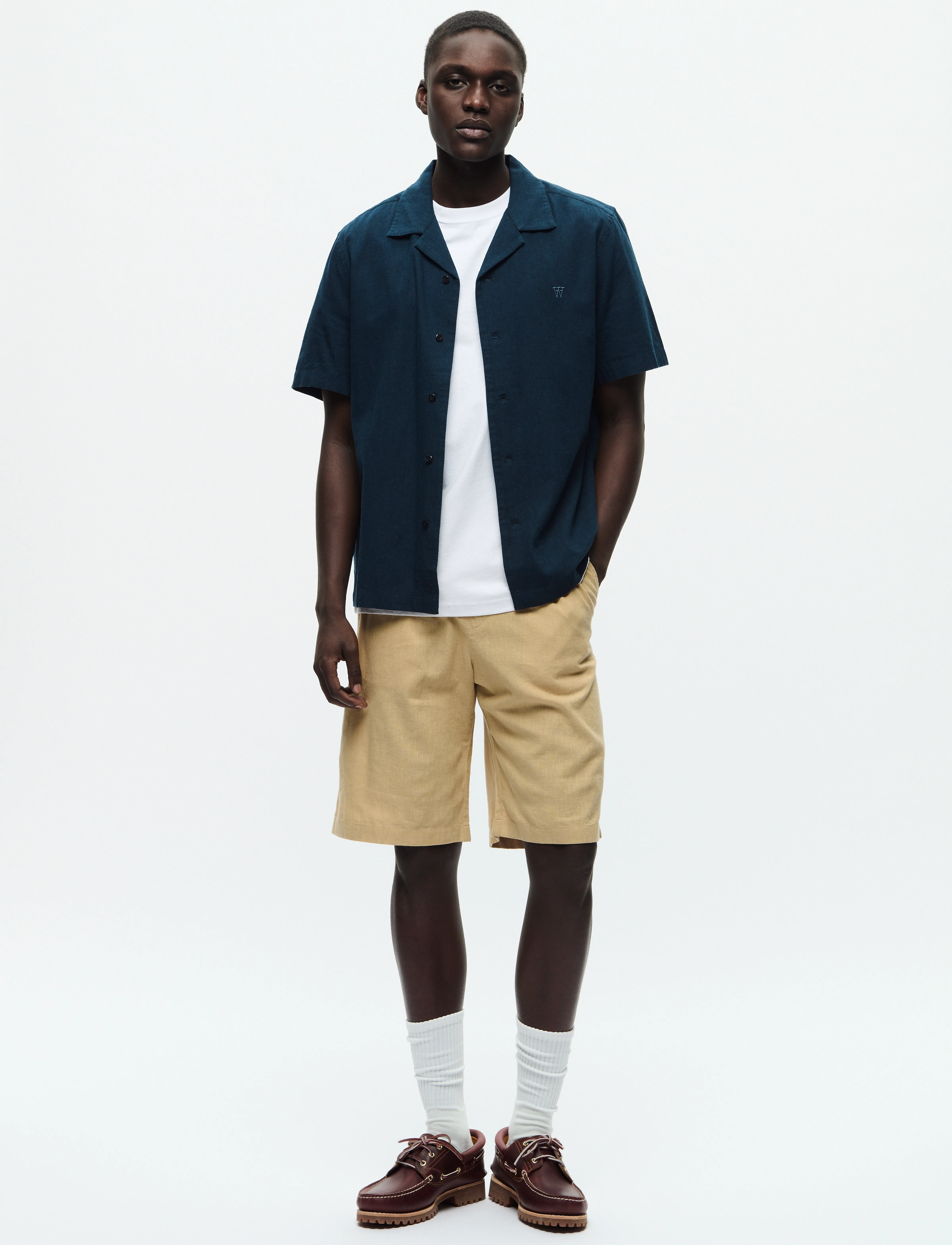 WOOD WOOD - WWenoch Short - shorts en lin - starfish - 2