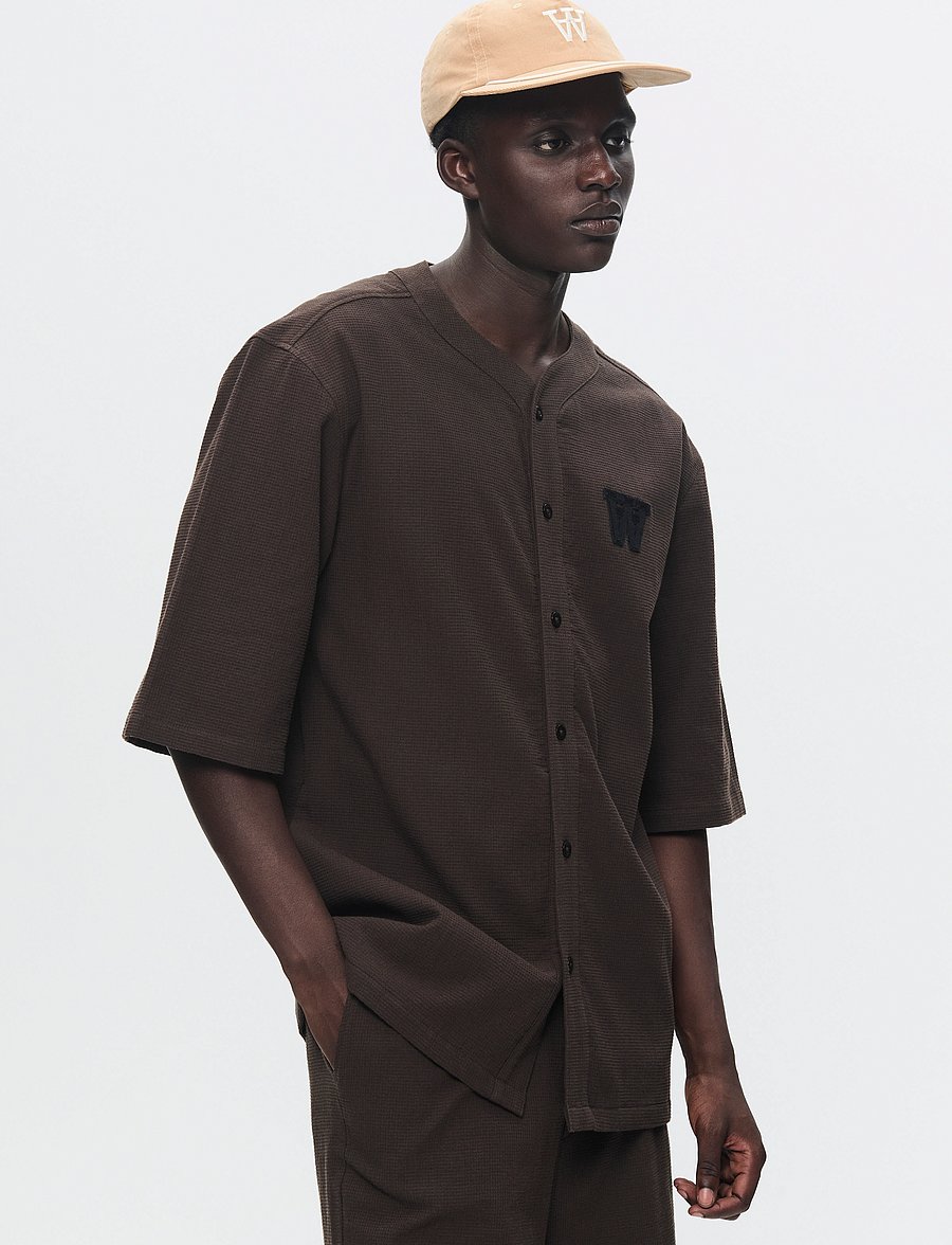 WOOD WOOD - WWHardy shirt - chemises à manches courtes - licorice - 0