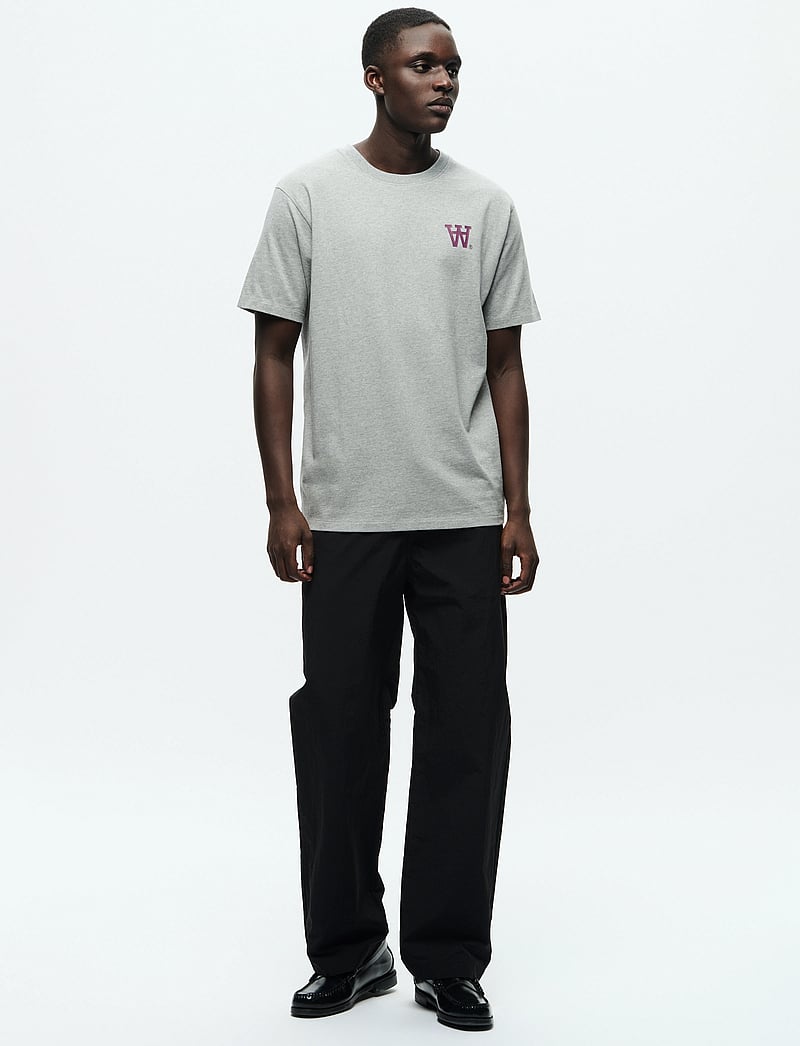 WOOD WOOD - WWAce AA - lühikeste varrukatega t-särgid - light melange grey - 2