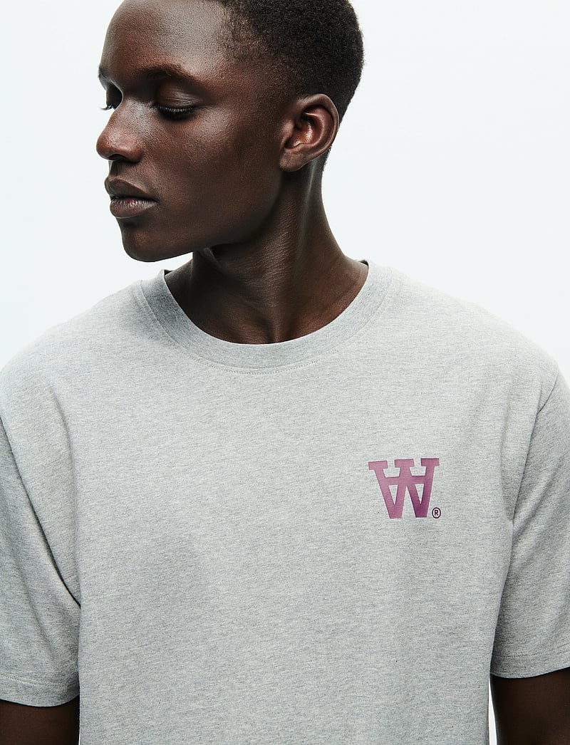 WOOD WOOD - WWAce AA - lühikeste varrukatega t-särgid - light melange grey - 4