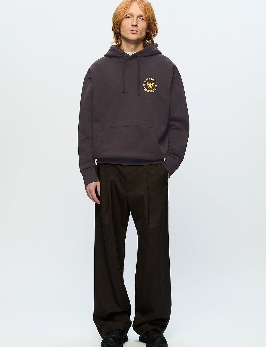 WOOD WOOD - WWCass AA seal print - kapuzenpullover - licorice - 2