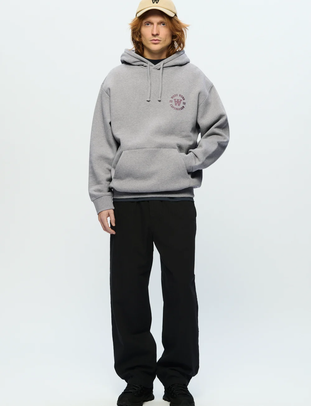 WOOD WOOD - WWCass AA seal print - hupparit - light melange grey - 2