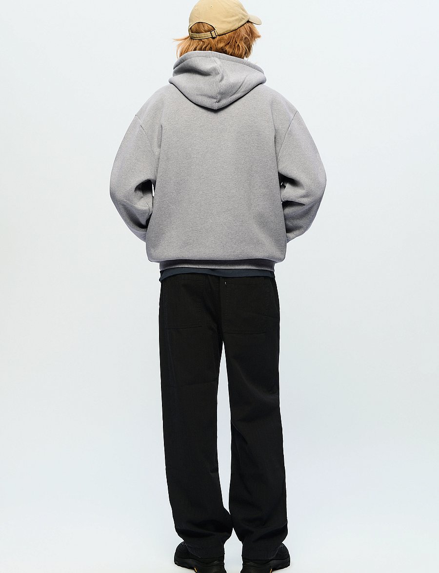 WOOD WOOD - WWCass AA seal print - kapuzenpullover - light melange grey - 3