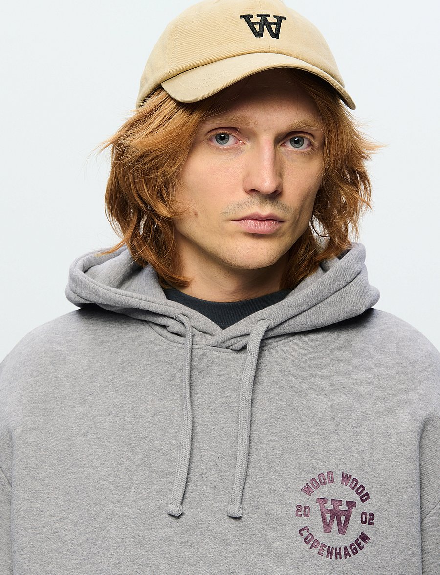WOOD WOOD - WWCass AA seal print - kapuzenpullover - light melange grey - 4