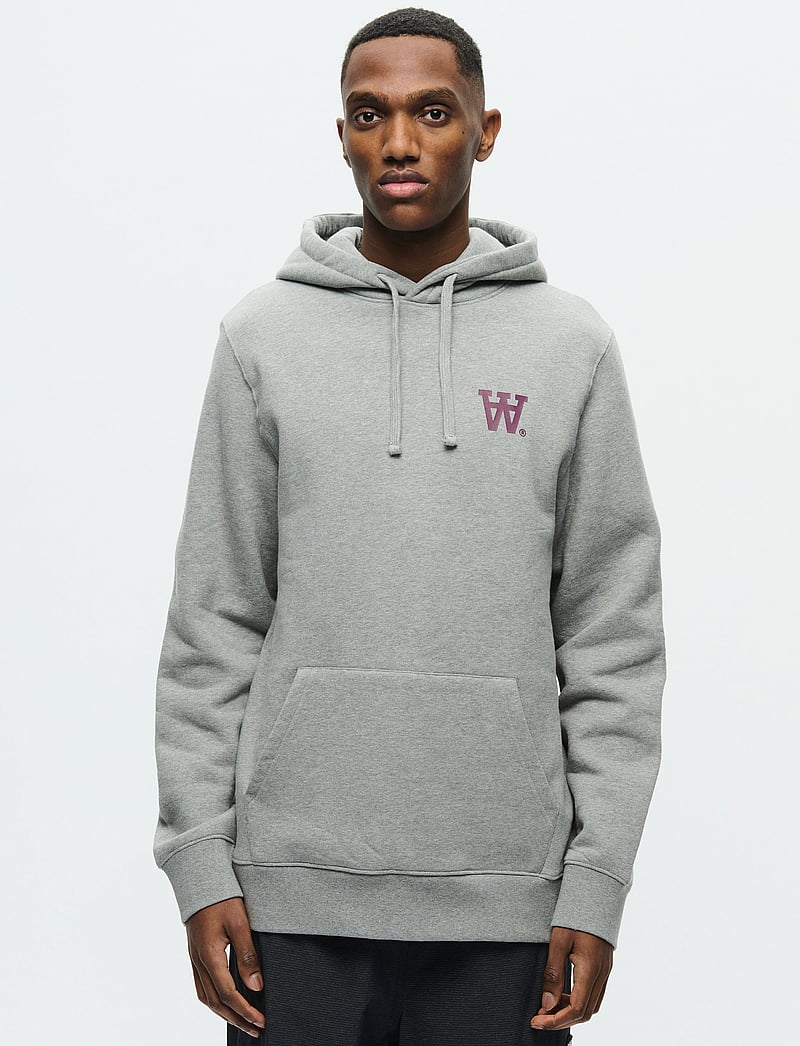 WOOD WOOD - WWAsh AA - hoodies - light melange grey - 0