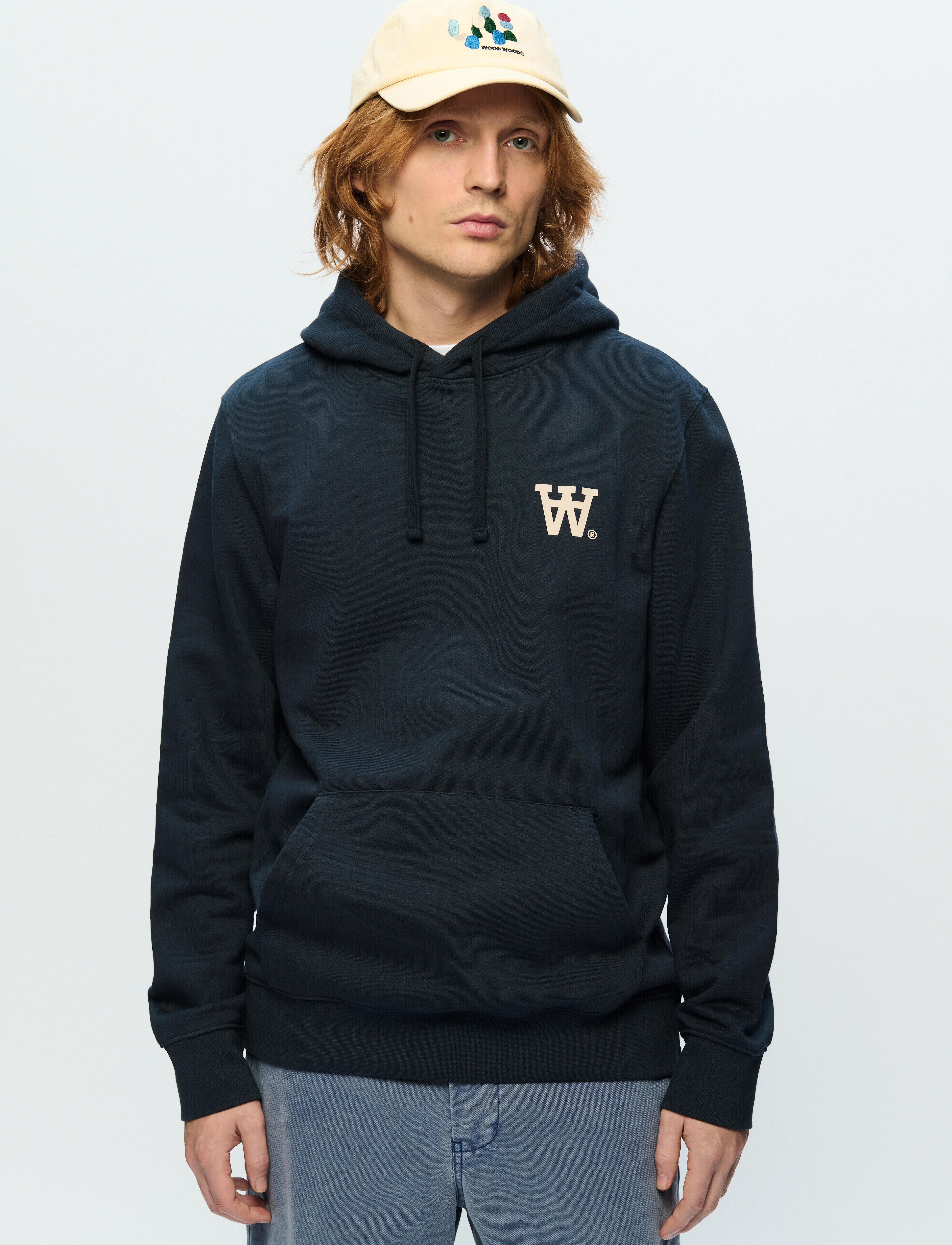 WOOD WOOD WWAsh AA - Kapuzenpullover - OUTER SPACE / navy