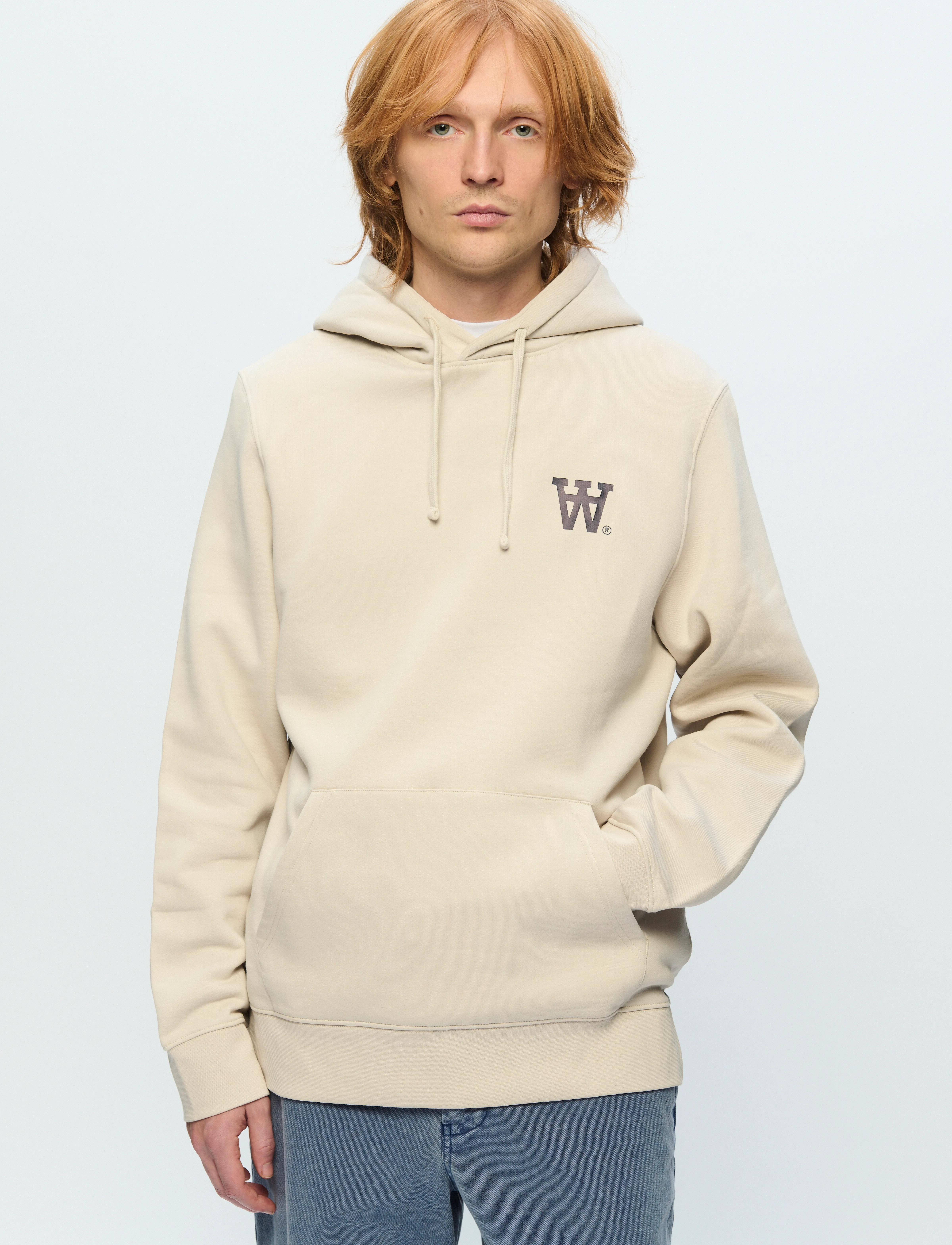 WOOD WOOD WWAsh AA - Sweatshirts - SILVER GRAY / beige