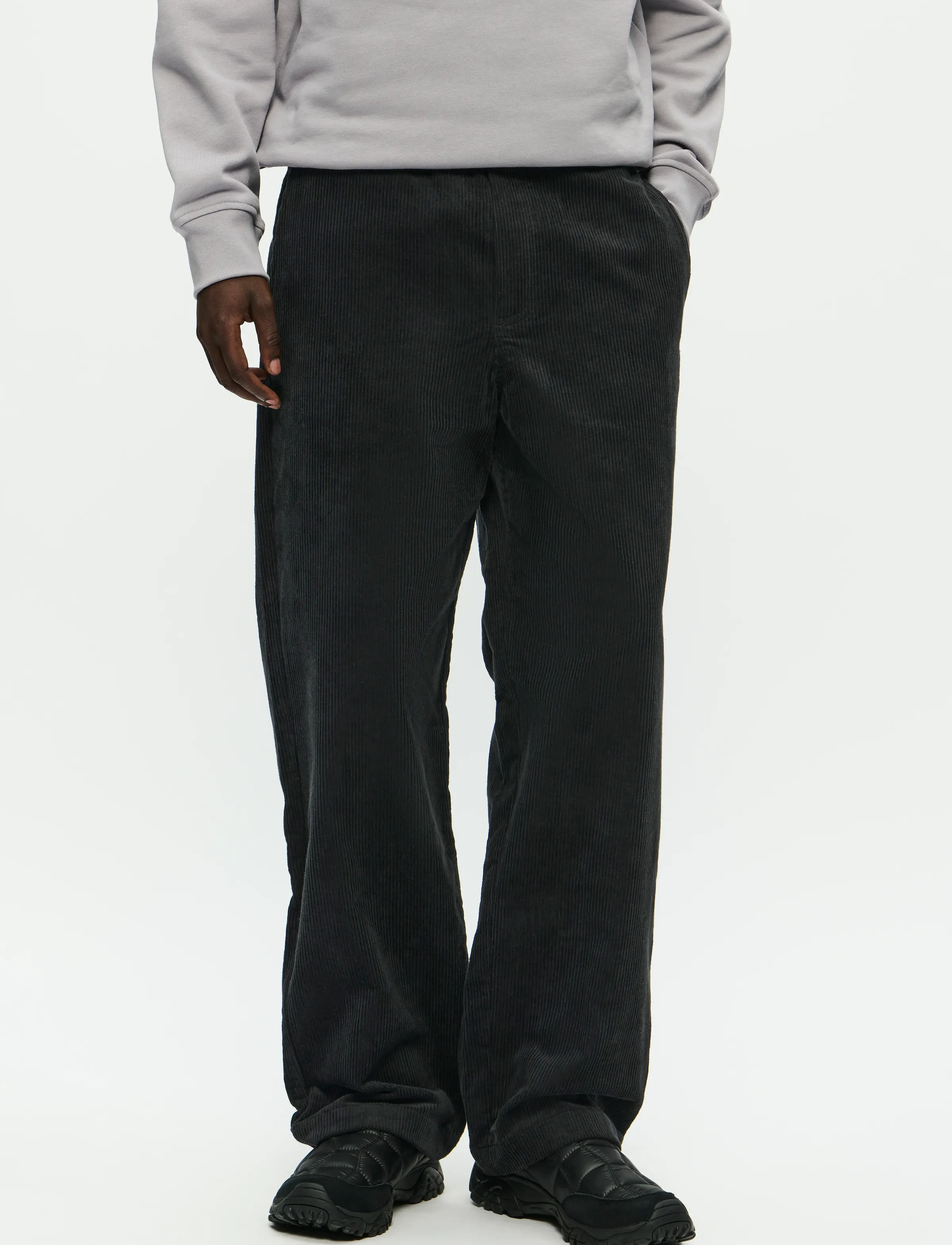 WOOD WOOD WWLax trousers 25188 - Bukser - BLACK SAND / black