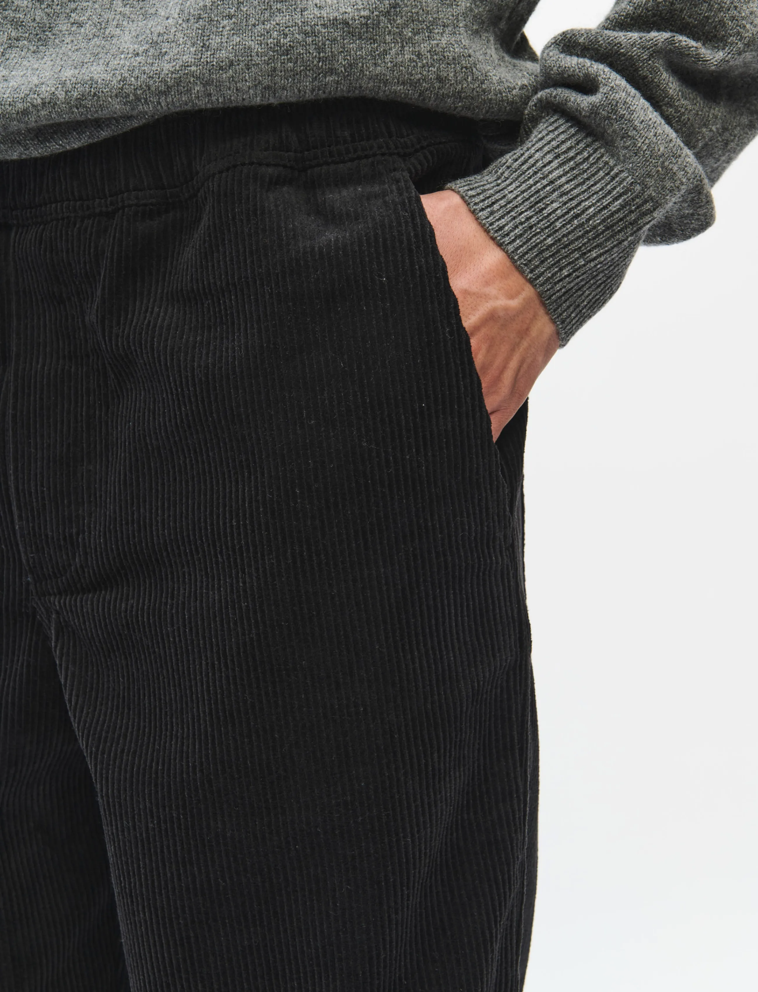 WOOD WOOD - WWLax trousers 25188 - casual bukser - black sand - 4