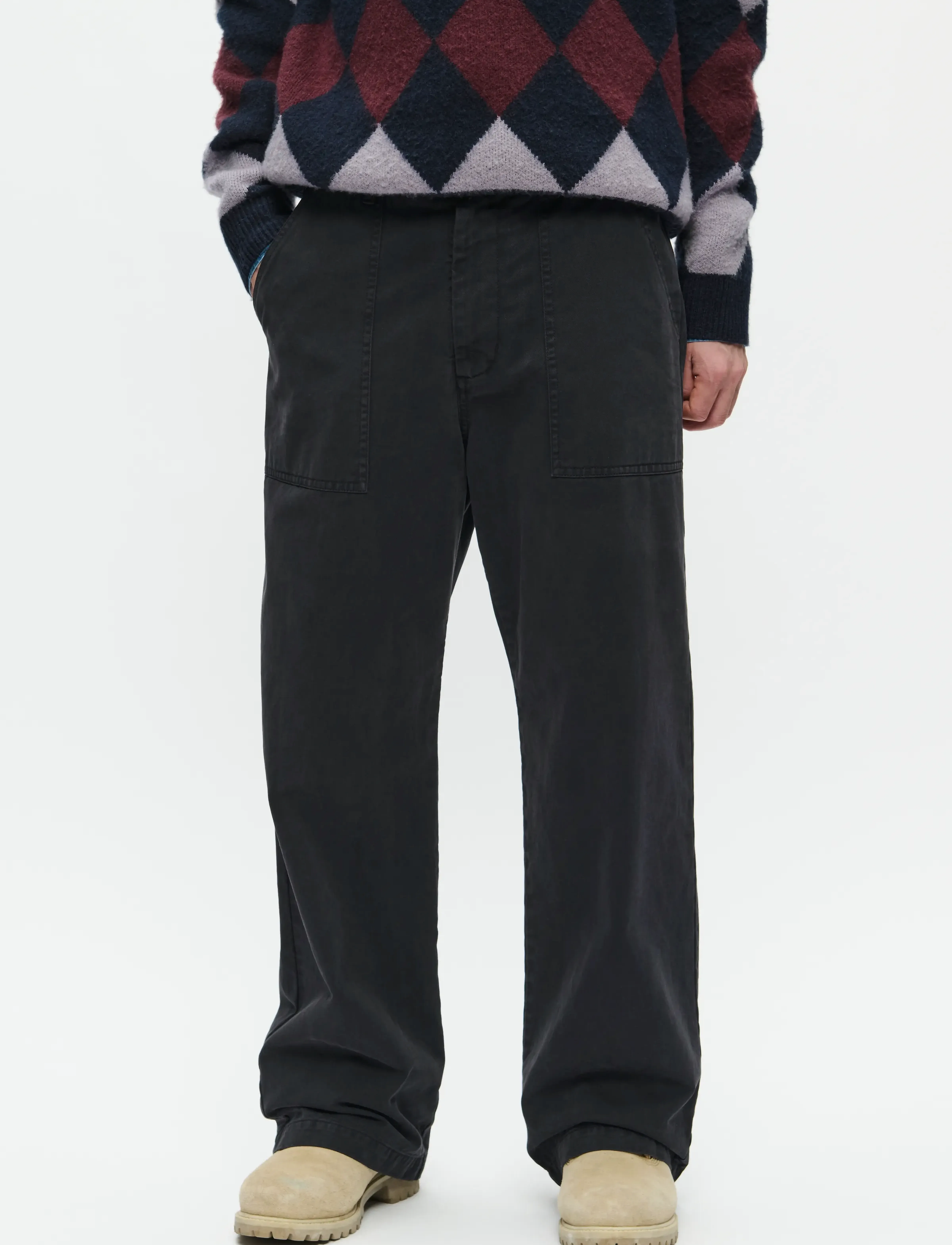 WOOD WOOD - WWHeino trousers 25184 - pantalon cargo - black - 2