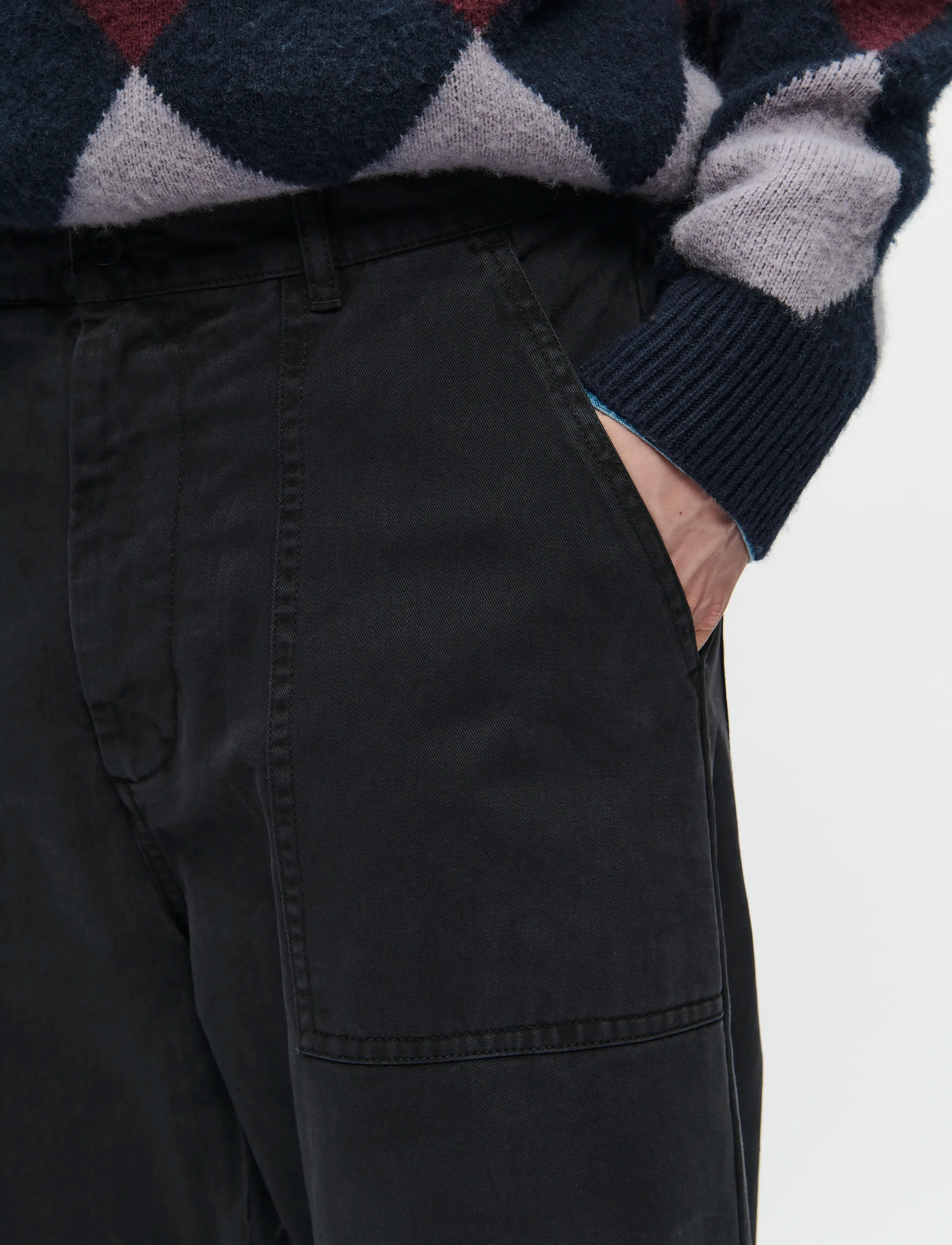 WOOD WOOD - WWHeino trousers 25184 - pantalon cargo - black - 4
