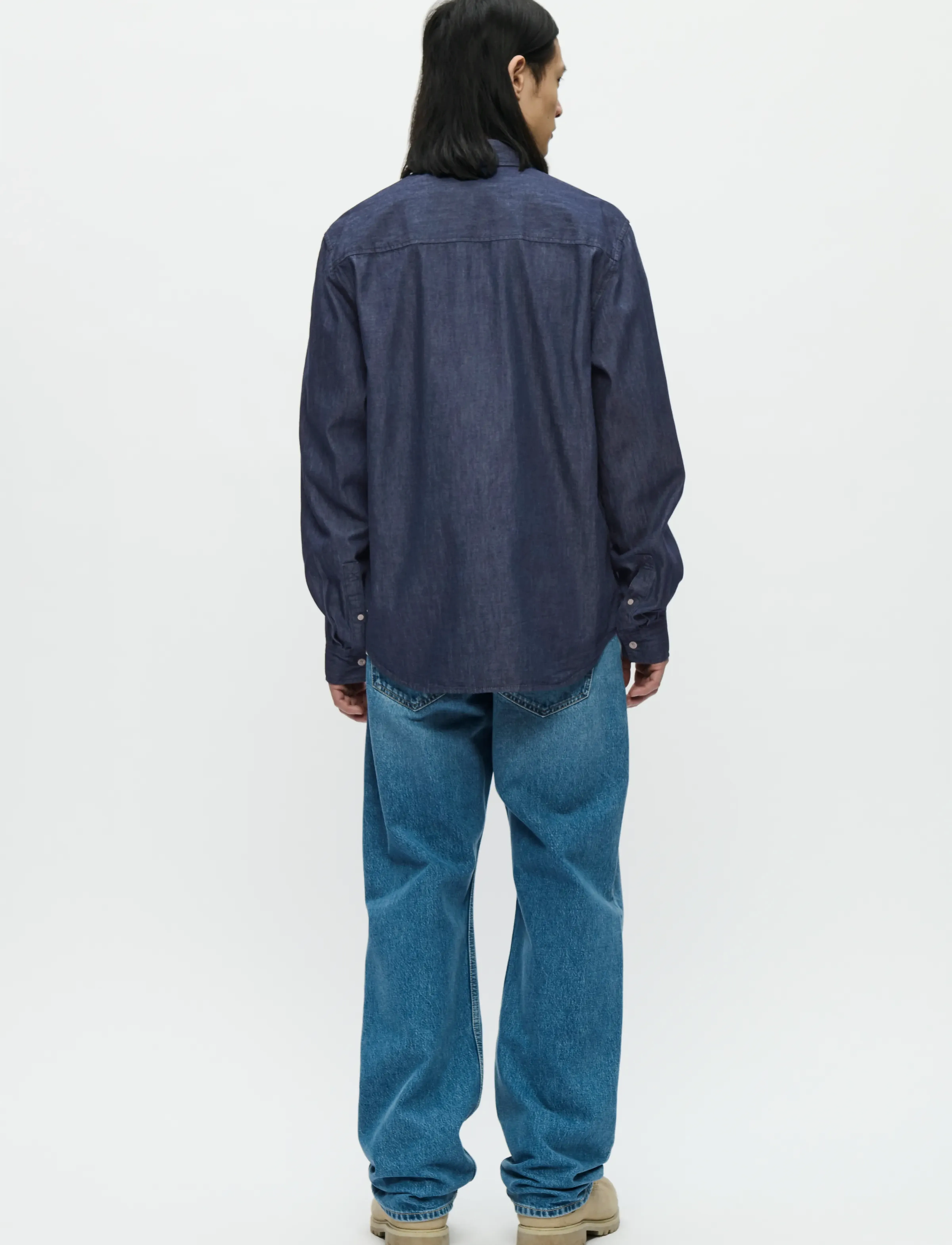 WOOD WOOD - WWAdrian shirt 25237 - denimskjorter - dark blue denim - 2