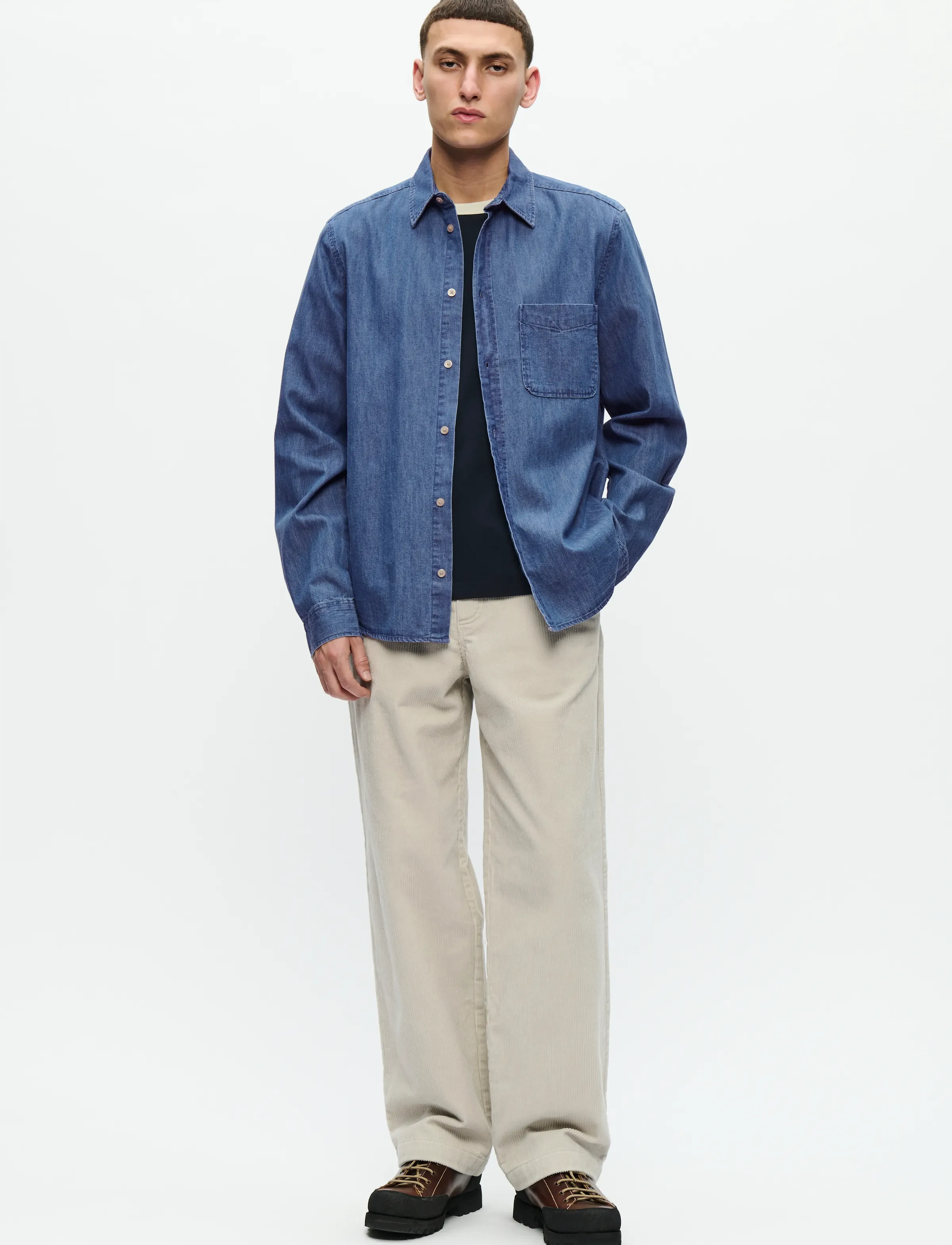 WOOD WOOD - WWAdrian shirt 25237 - džinsa krekli - medium blue denim - 3