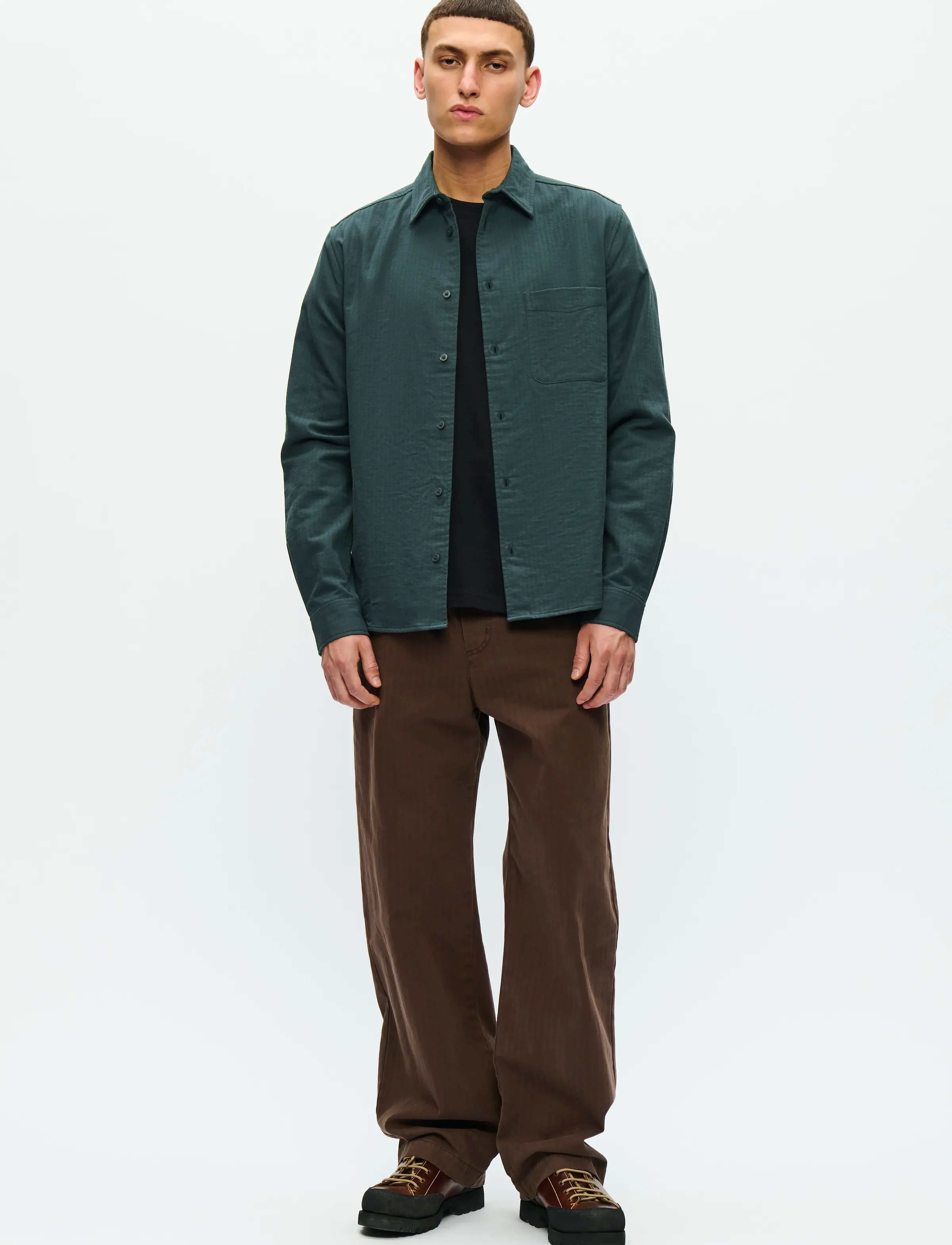 WOOD WOOD - WWAdrian shirt 25231 - casual skjorter - green gables - 2