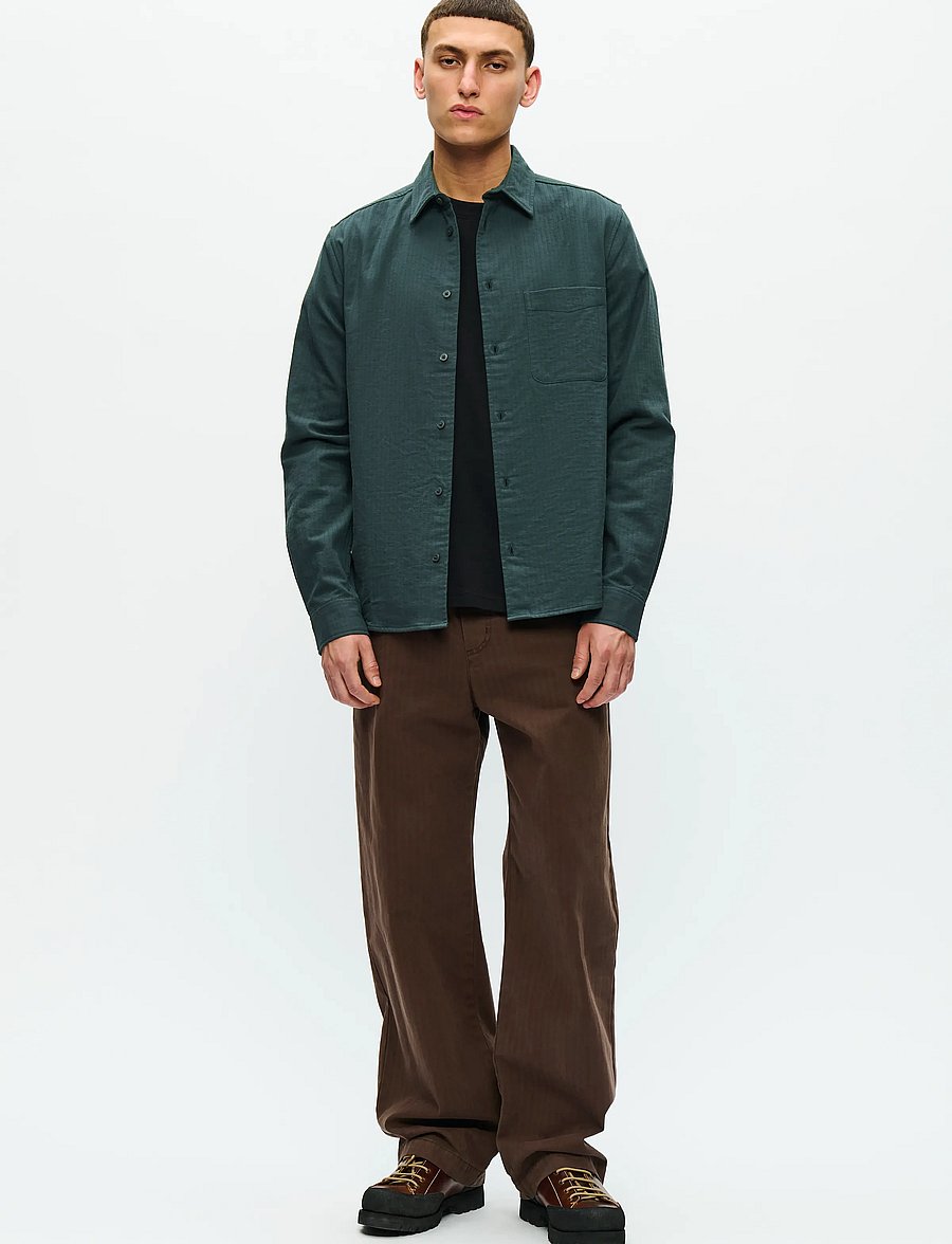 WOOD WOOD - WWAdrian shirt 25231 - vabaajasärgid - green gables - 2