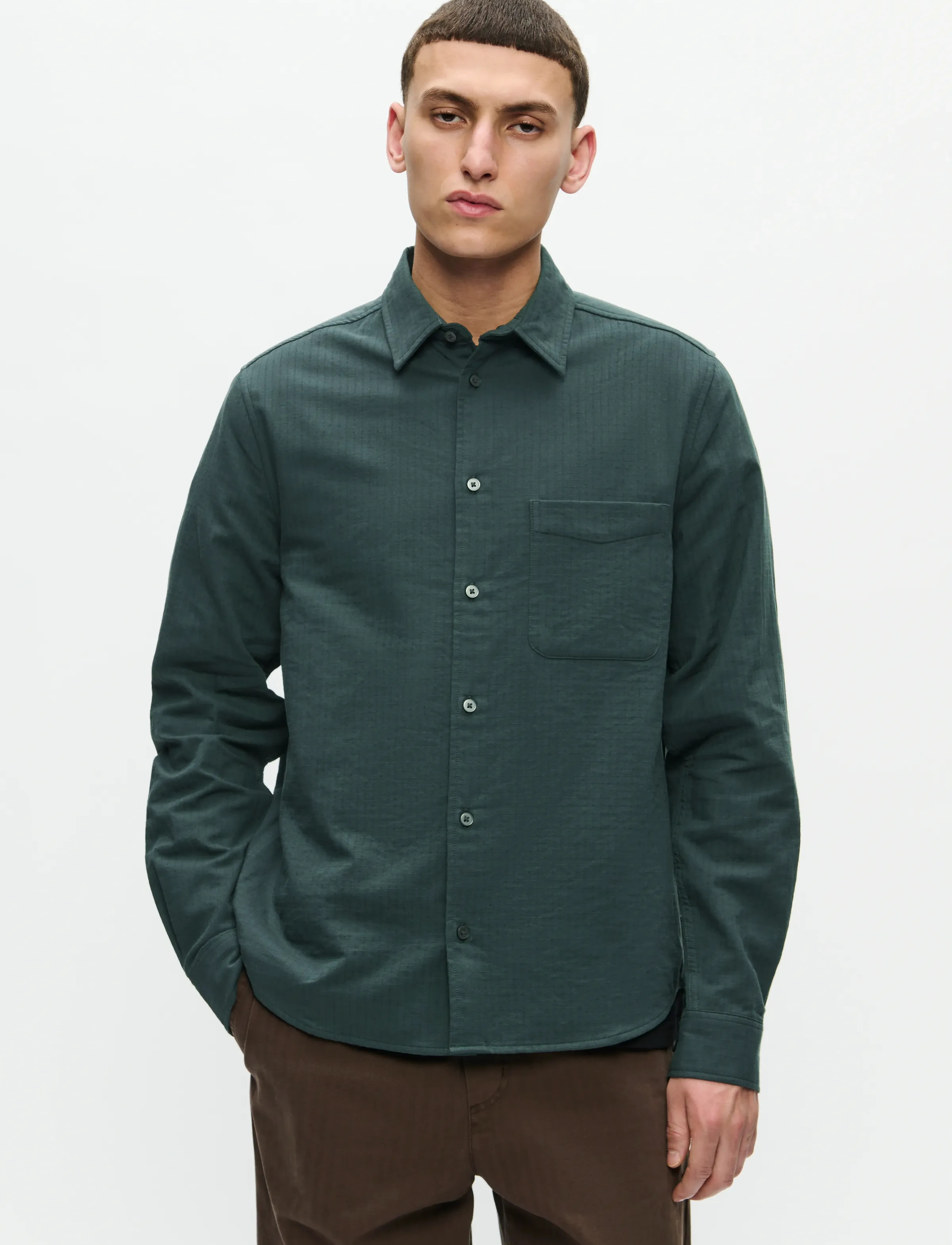 WOOD WOOD - WWAdrian shirt 25231 - casual skjorter - green gables - 4