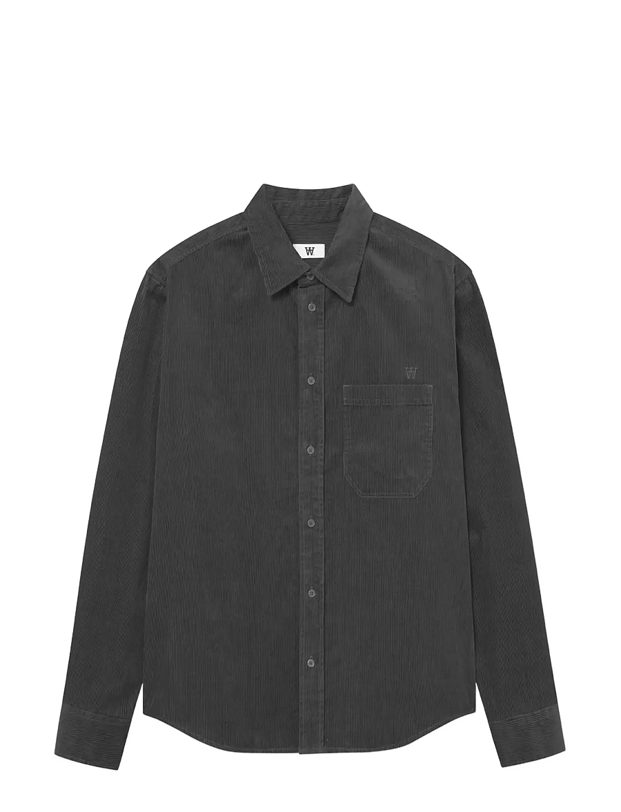 WOOD WOOD - WWCooper shirt 25204 - chemises décontractées - black sand - 1