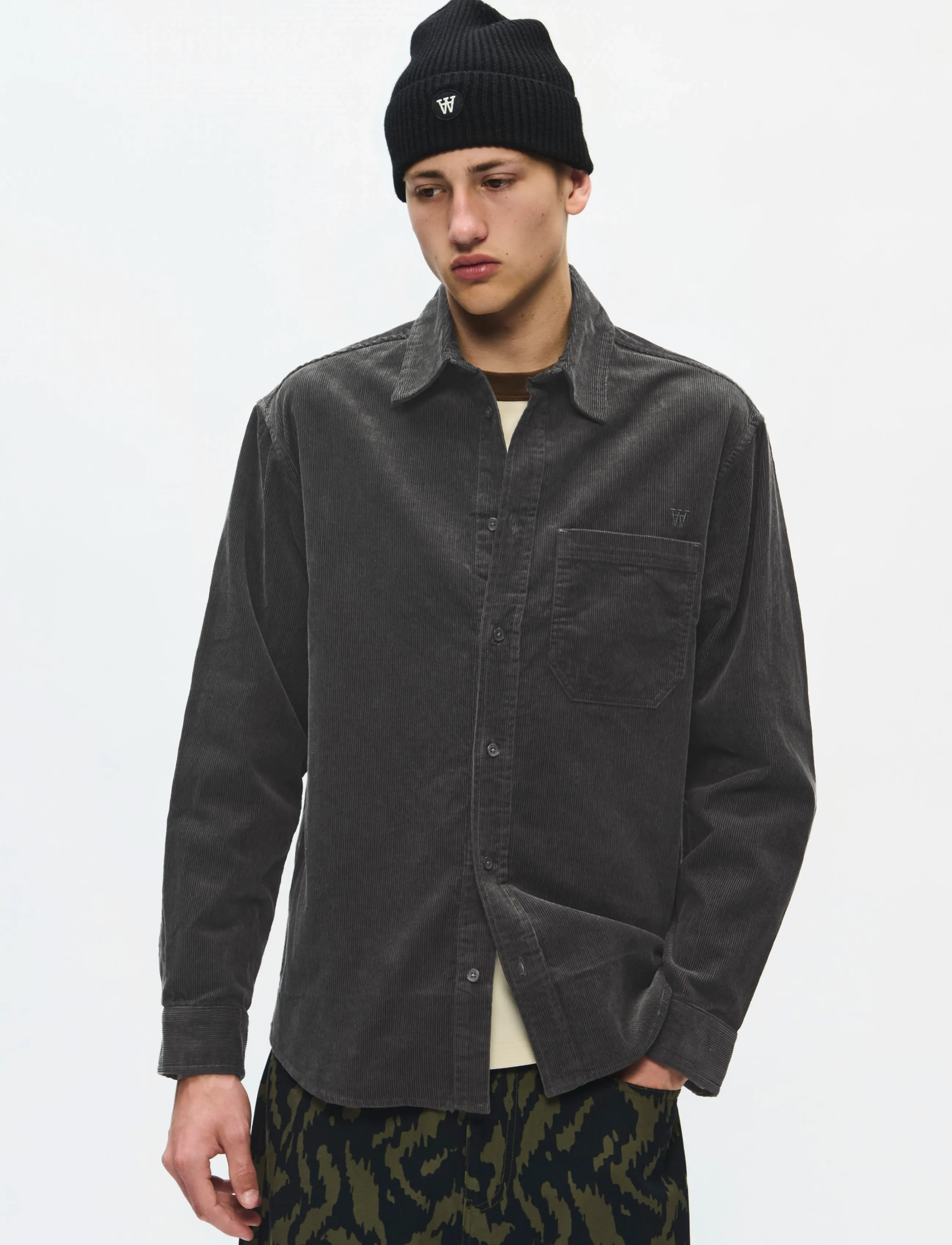 WOOD WOOD Wwcooper Shirt 25204, XS, Black, Skjorter > Afslappet Shirts, Herre