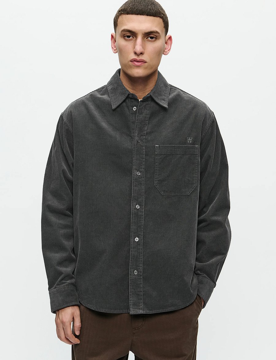WOOD WOOD - WWCooper shirt 25204 - chemises décontractées - black sand - 3