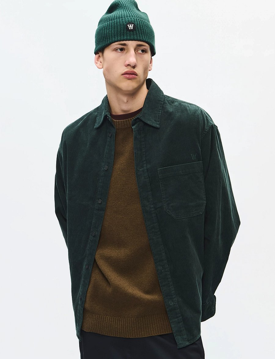 WOOD WOOD - WWCooper shirt 25204 - freizeithemden - green gables - 0