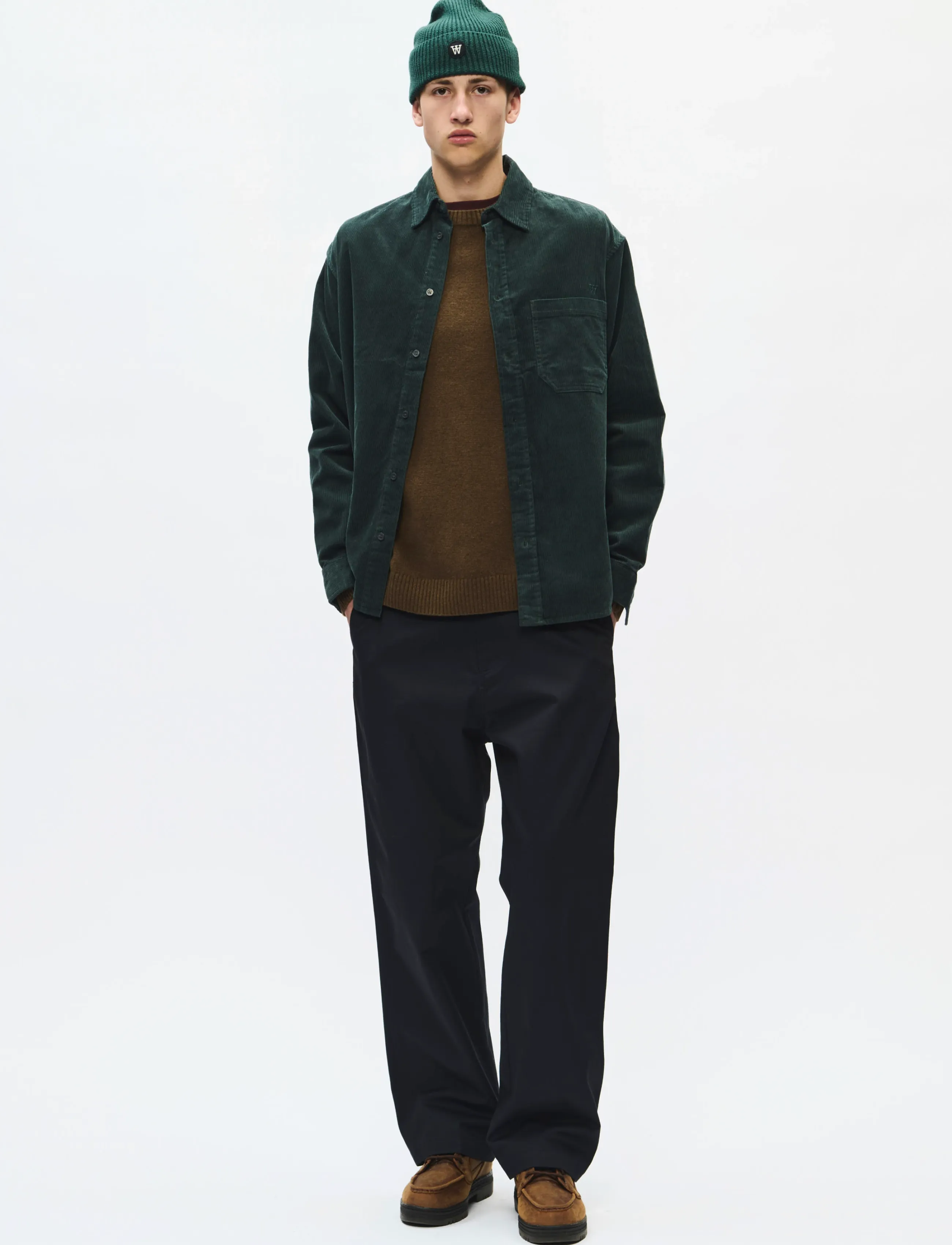 WOOD WOOD - WWCooper shirt 25204 - vabaajasärgid - green gables - 2
