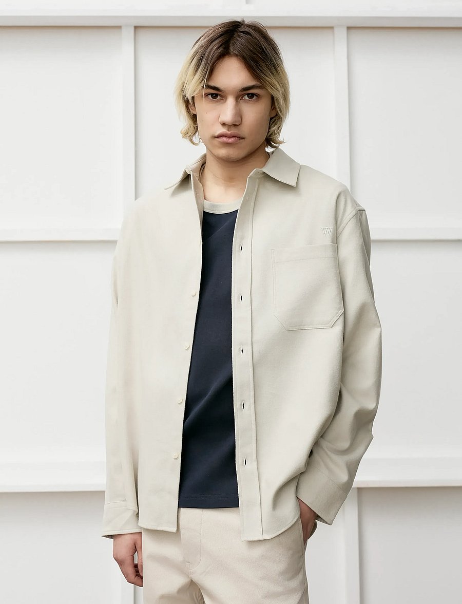 WOOD WOOD - WWCooper shirt 25235 - casual skjortor - moonstruck - 0