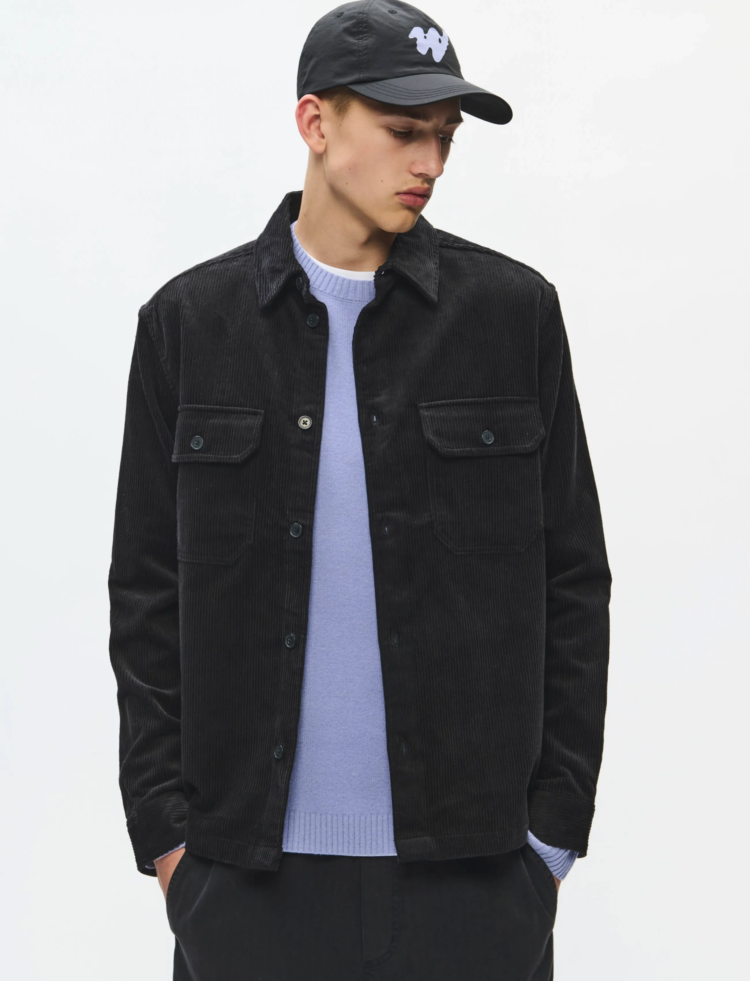 WOOD WOOD WWClay overshirt 25188 - Tøj - BLACK SAND / black