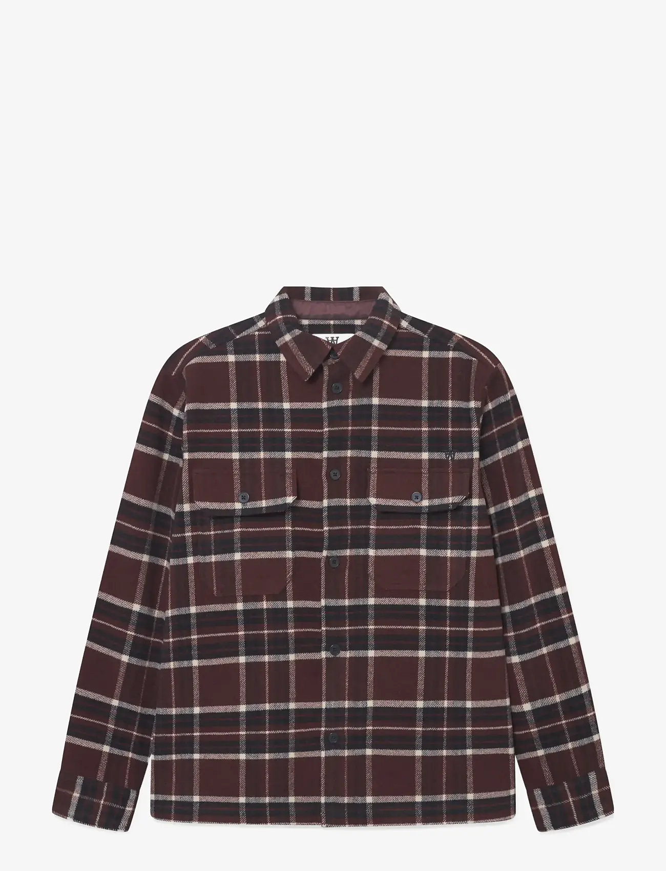 WOOD WOOD - WWClay overshirt 25213 - shop efter stil - decadent chocolate check - 1