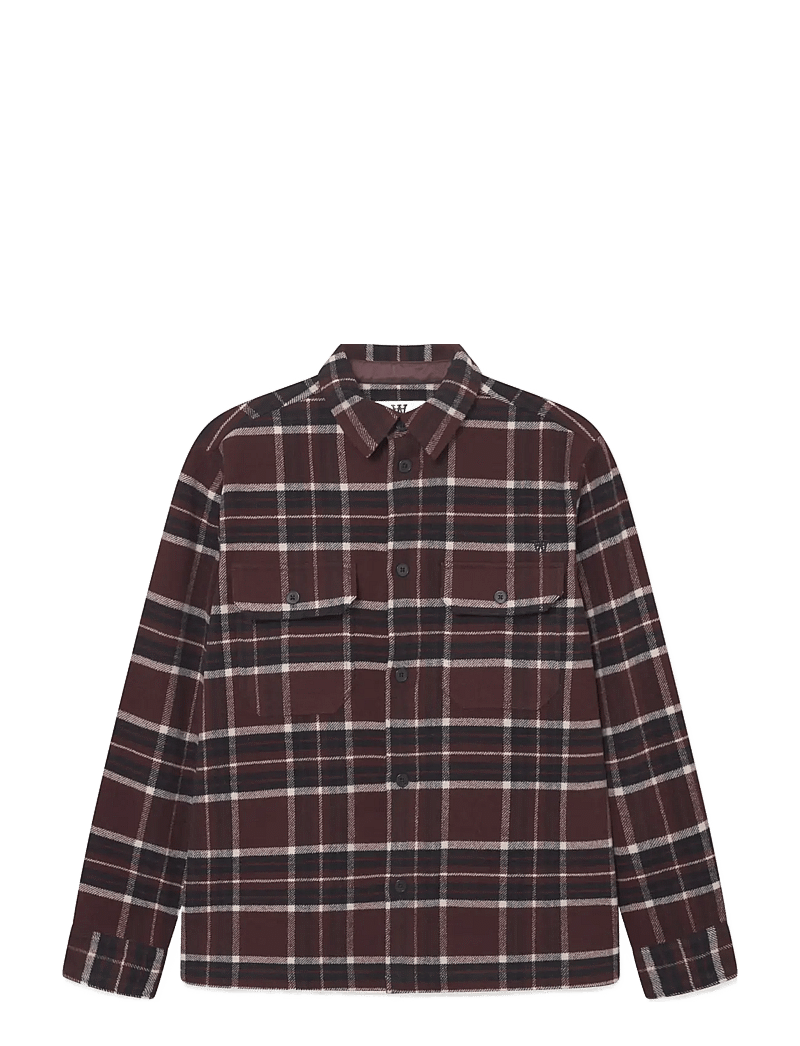 WOOD WOOD - WWClay overshirt 25213 - shop efter stil - decadent chocolate check - 1