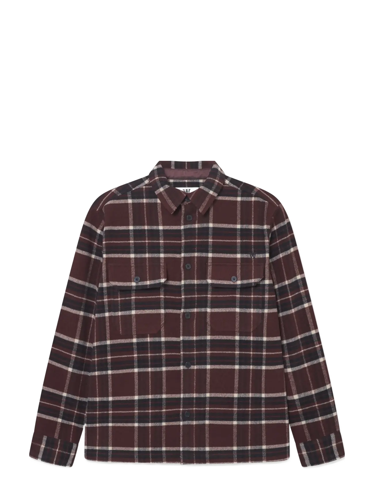 WOOD WOOD WWClay overshirt 25213 - Overshirts - DECADENT CHOCOLATE CHECK / brown