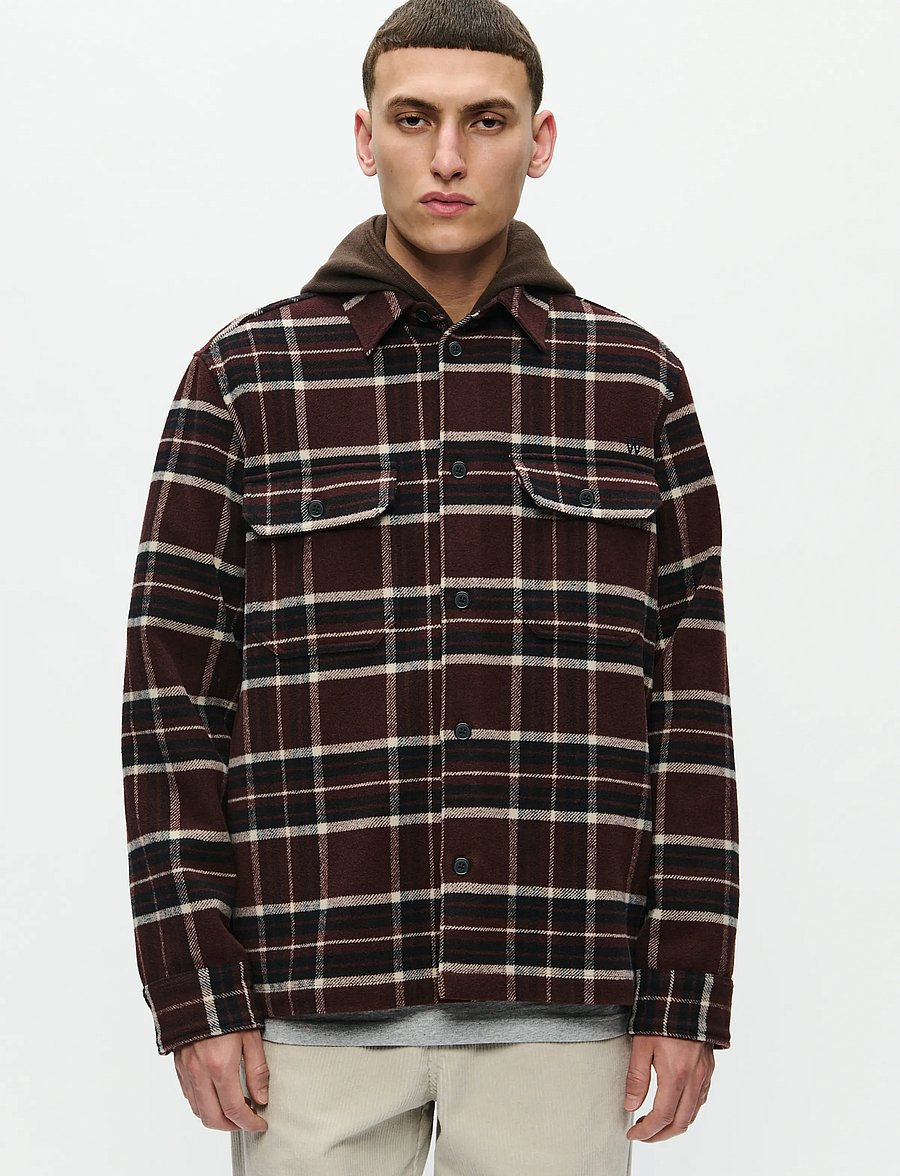 WOOD WOOD - WWClay overshirt 25213 - nach stil kaufen - decadent chocolate check - 0