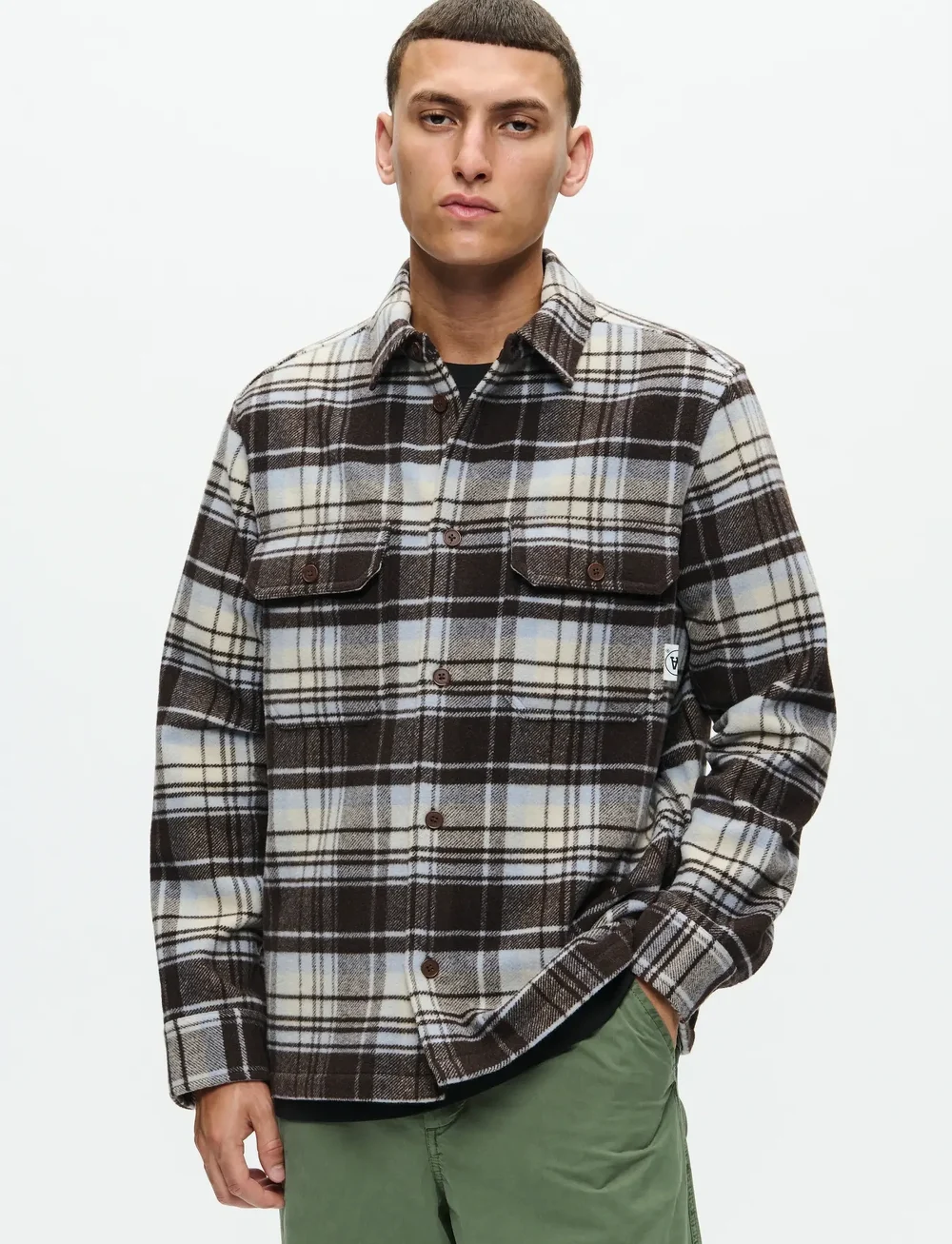 WOOD WOOD - WWClay overshirt 25213 - shop efter stil - chocolate torte check - 0