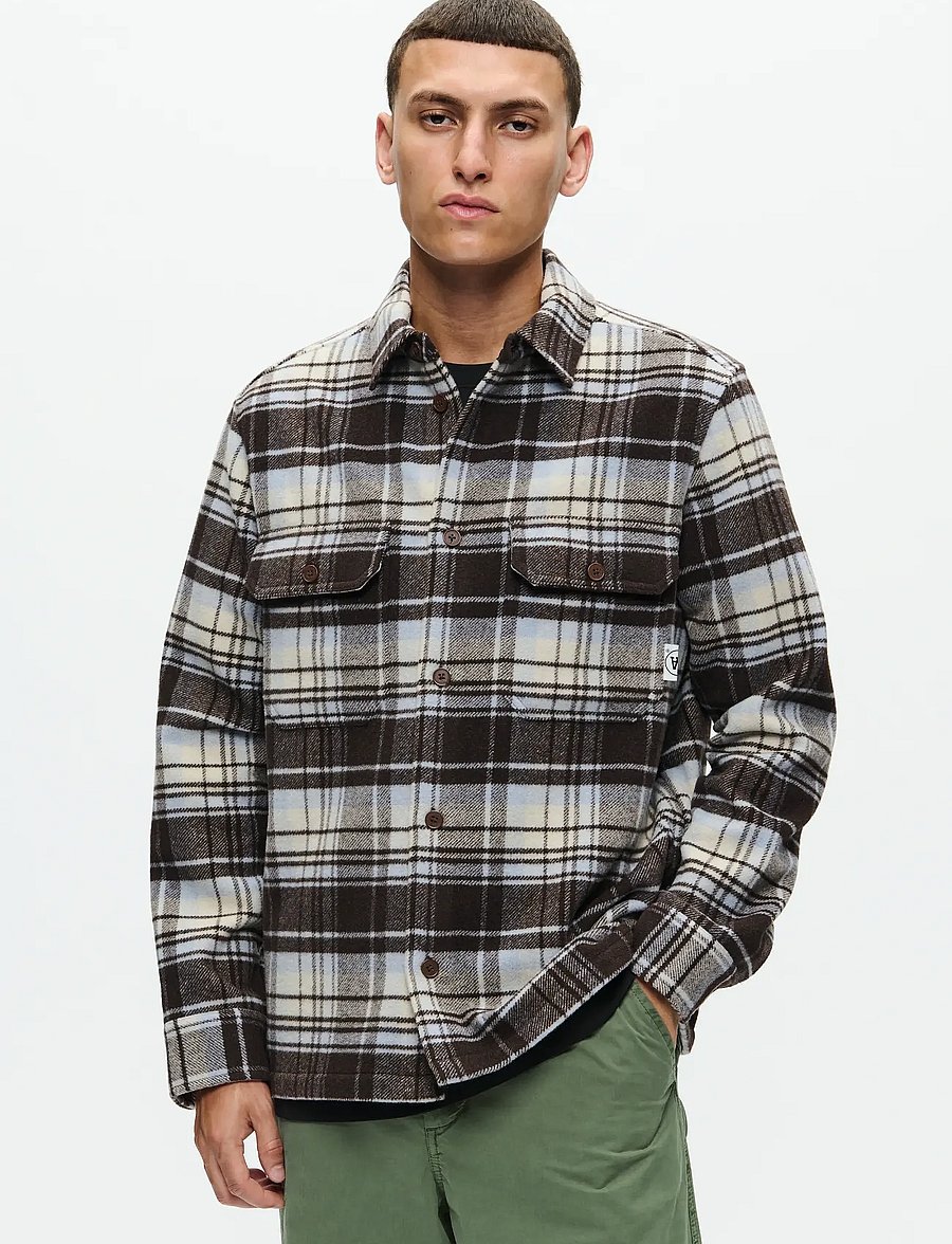 WOOD WOOD - WWClay overshirt 25213 - nach stil kaufen - chocolate torte check - 0