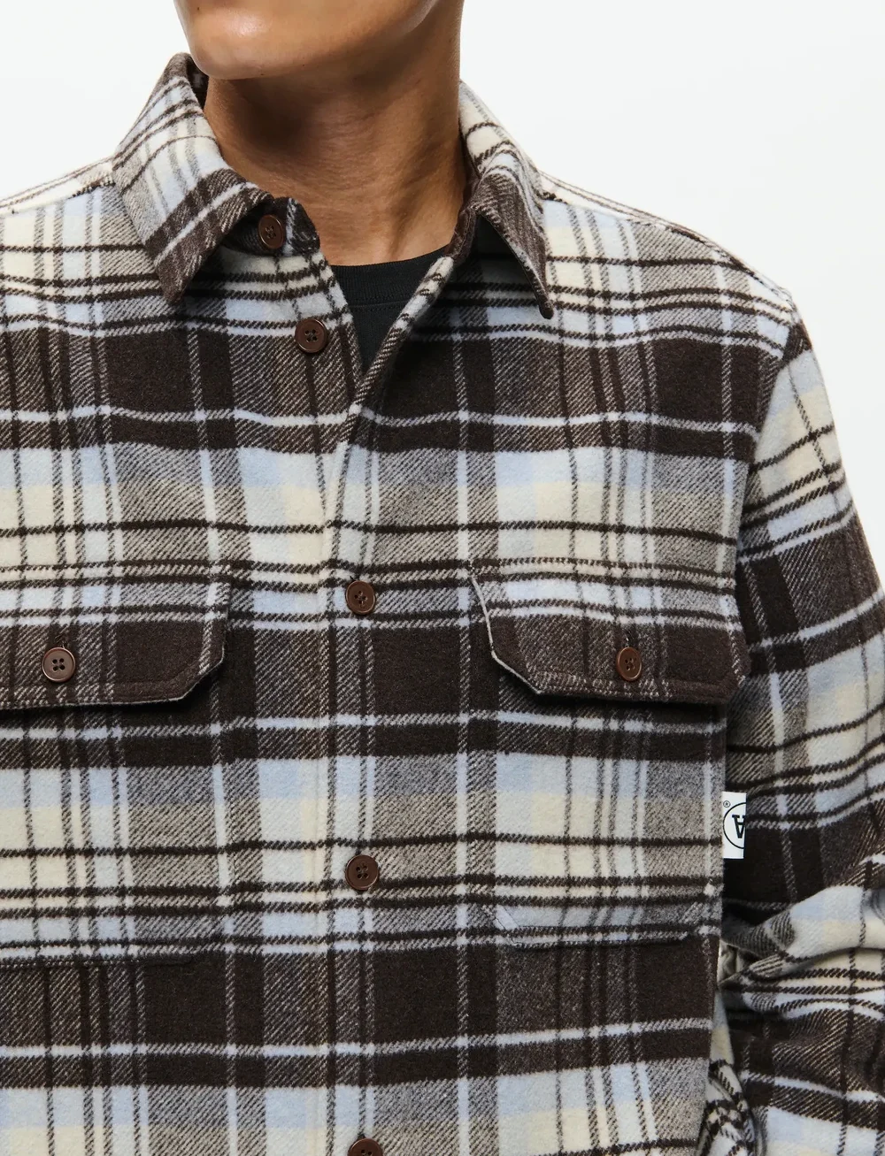 WOOD WOOD - WWClay overshirt 25213 - shop efter stil - chocolate torte check - 2