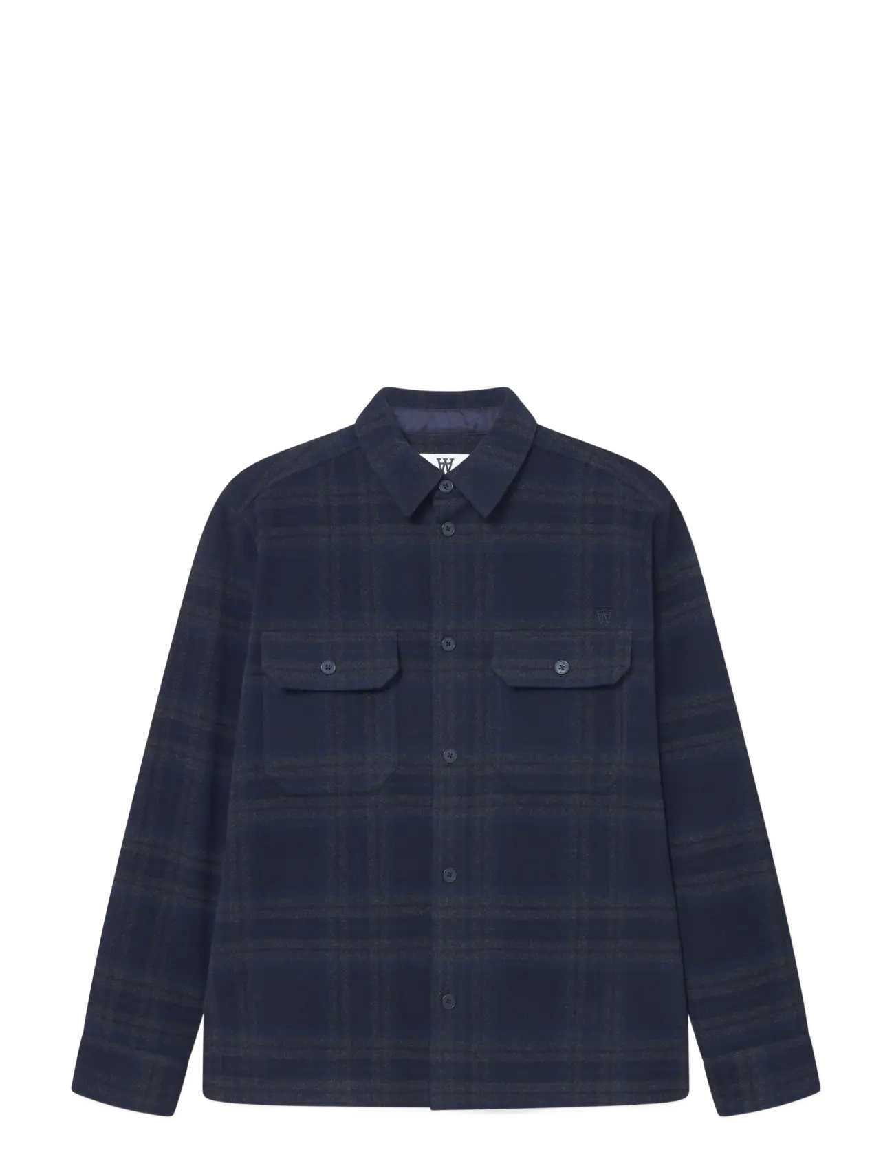 WOOD WOOD WWClay overshirt 25213 - 4 for 3 - SALUTE CHECK / navy