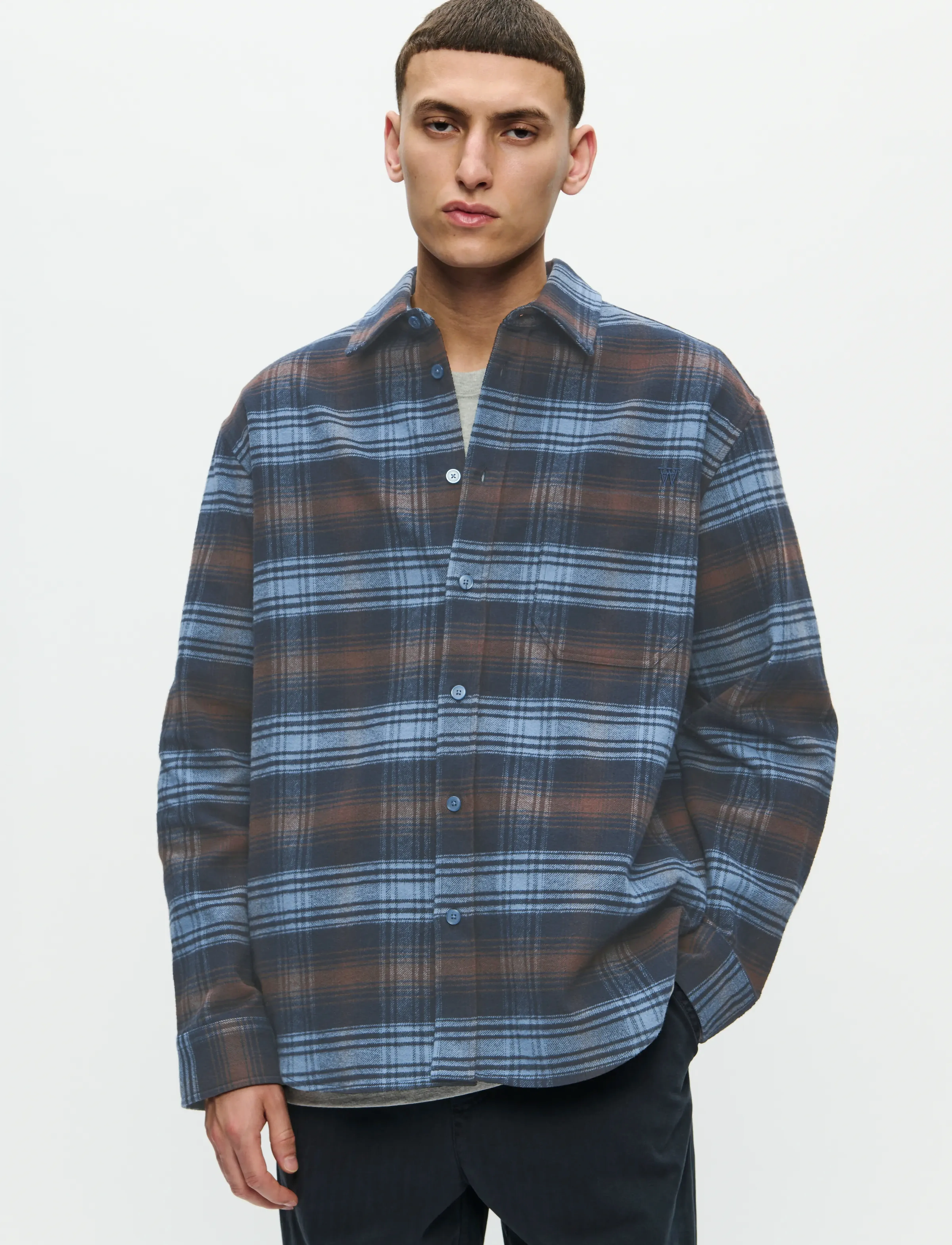 WOOD WOOD WWCooper shirt 25236 - Skjorter - BLUEFIN CHECK / blue